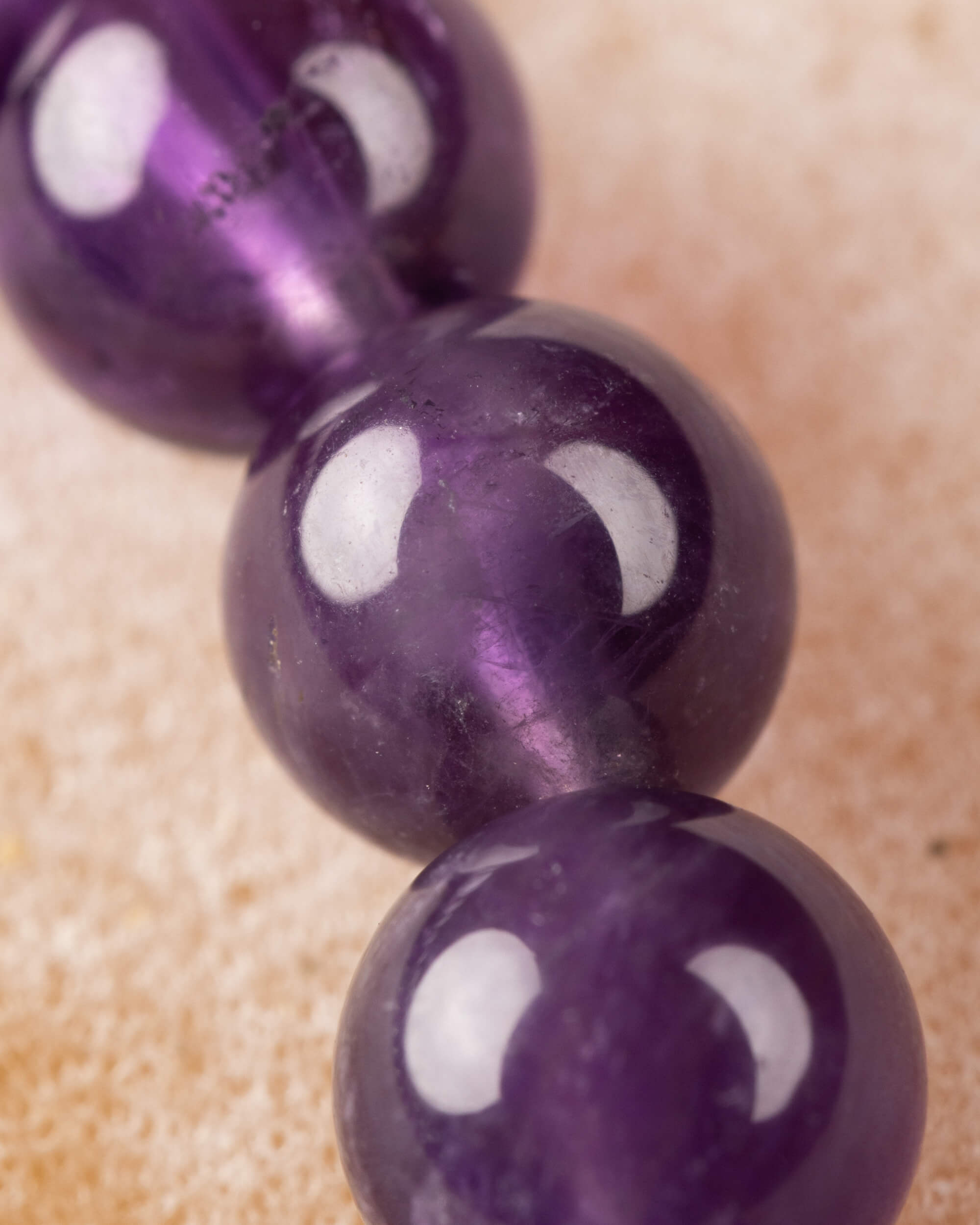 Pulsera de Amatista 6 mm - Claridad y Visión