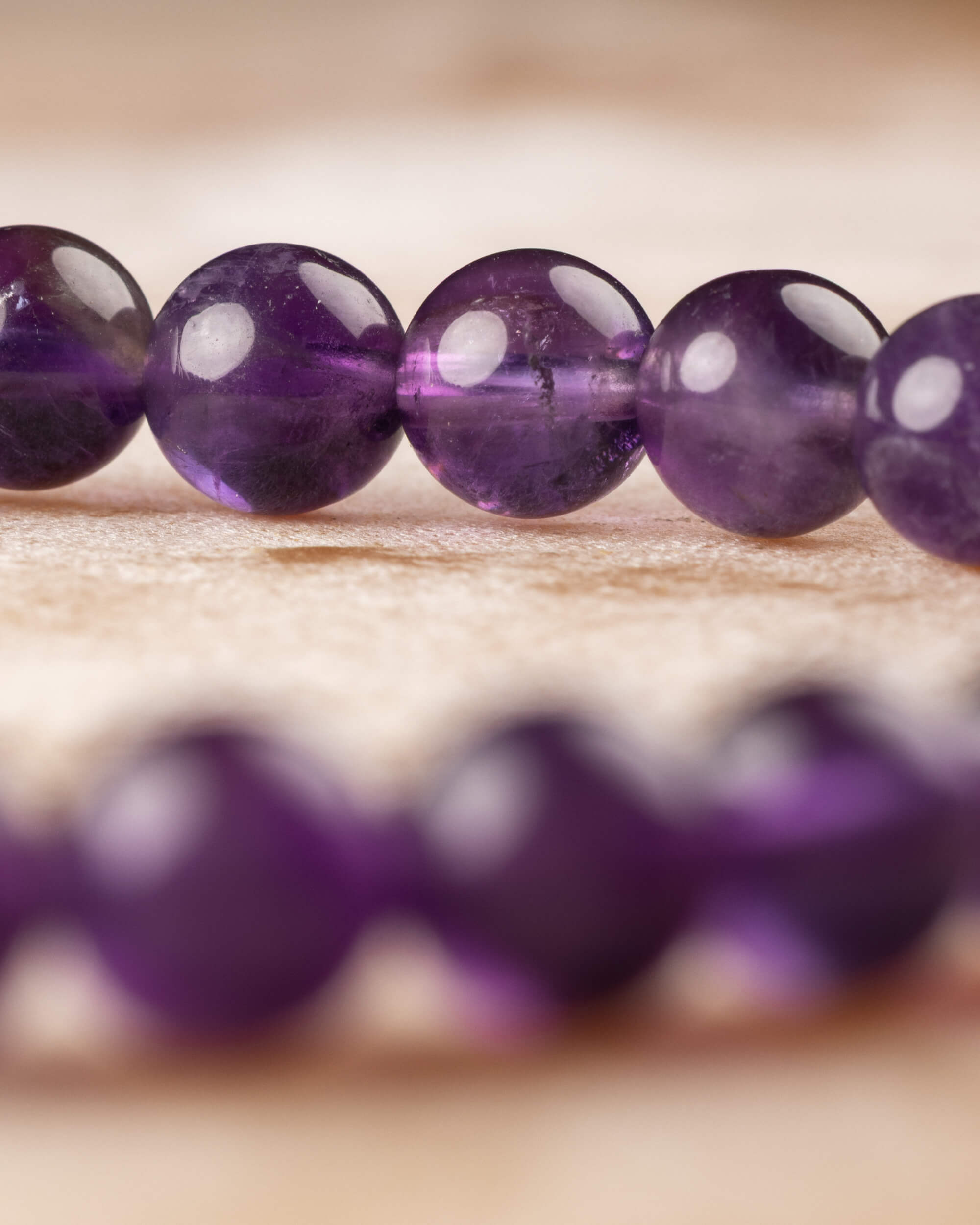 Pulsera de Amatista 6 mm - Claridad y Visión