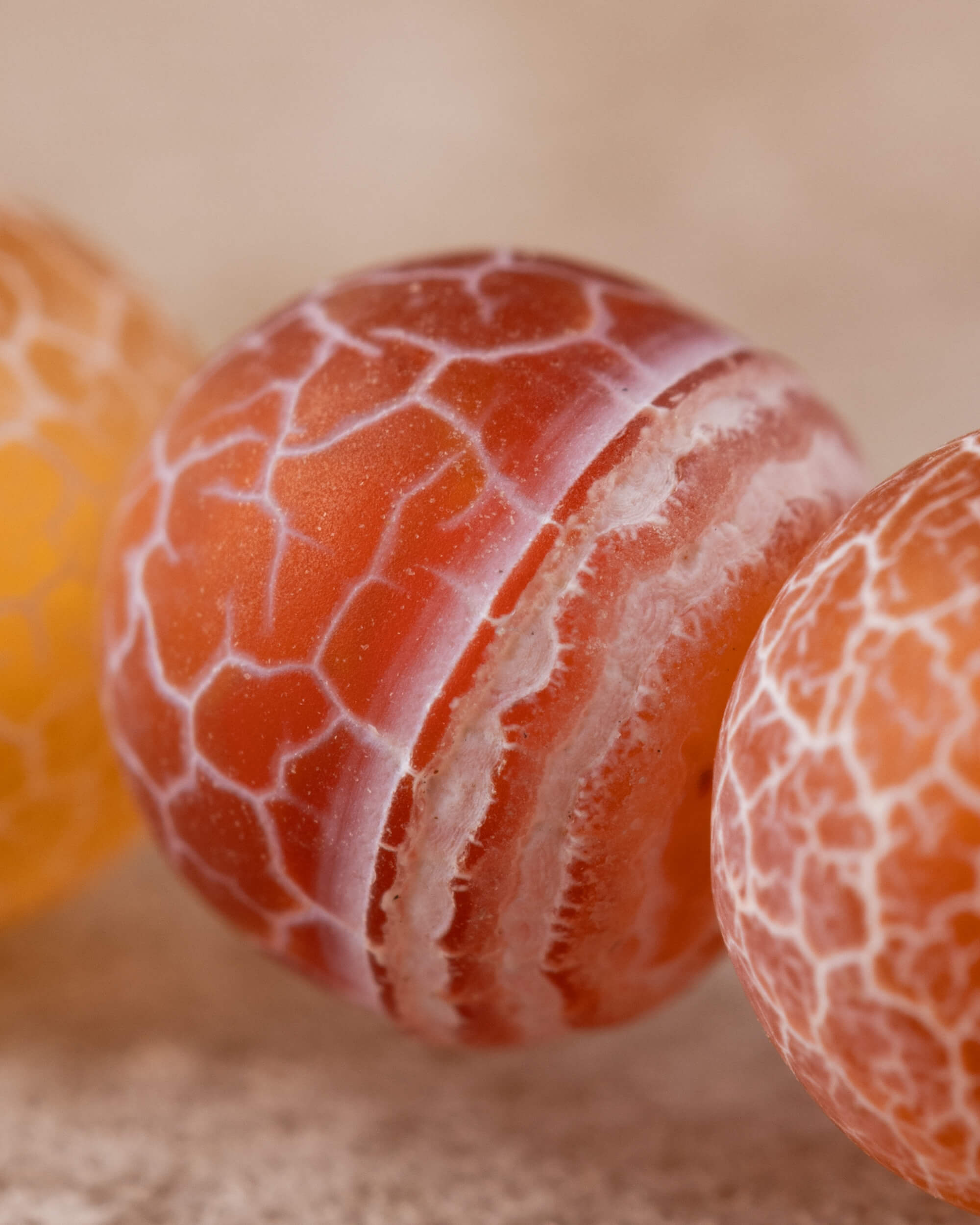 Pulsera de Cornalina Mate (6 mm)