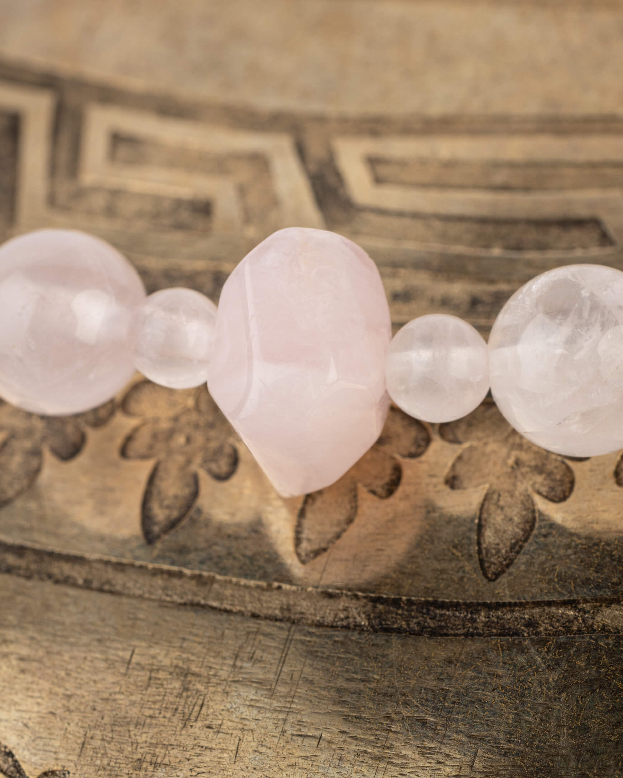 Codificador Collar de Cuarzo Rosa "Corazón Universal" 51 cm - Amor y Códigos Sagrados (Agesta)