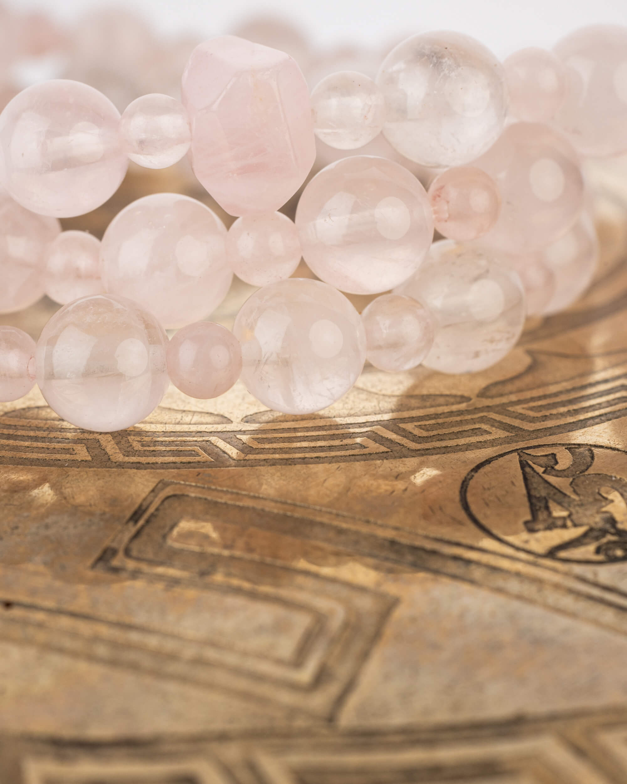 Codificador Collar de Cuarzo Rosa "Corazón Universal" 51 cm - Amor y Códigos Sagrados (Agesta)