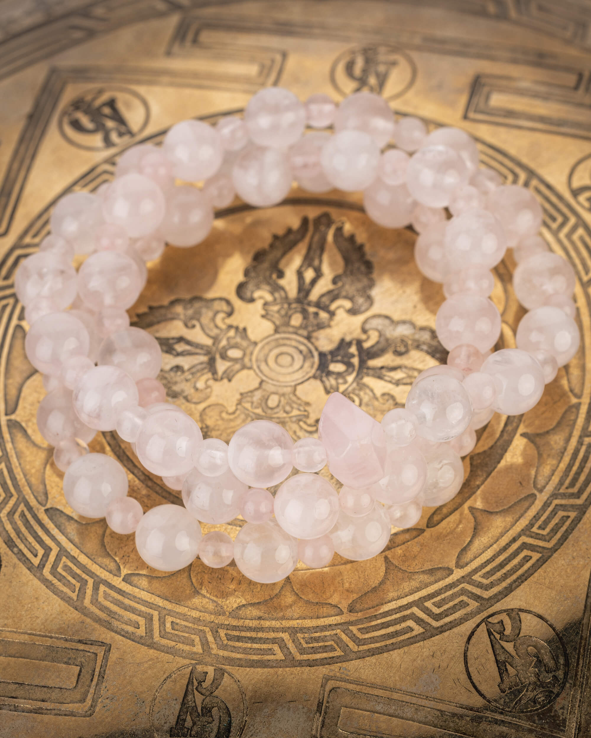 Codificador Collar de Cuarzo Rosa "Corazón Universal" 51 cm - Amor y Códigos Sagrados (Agesta)