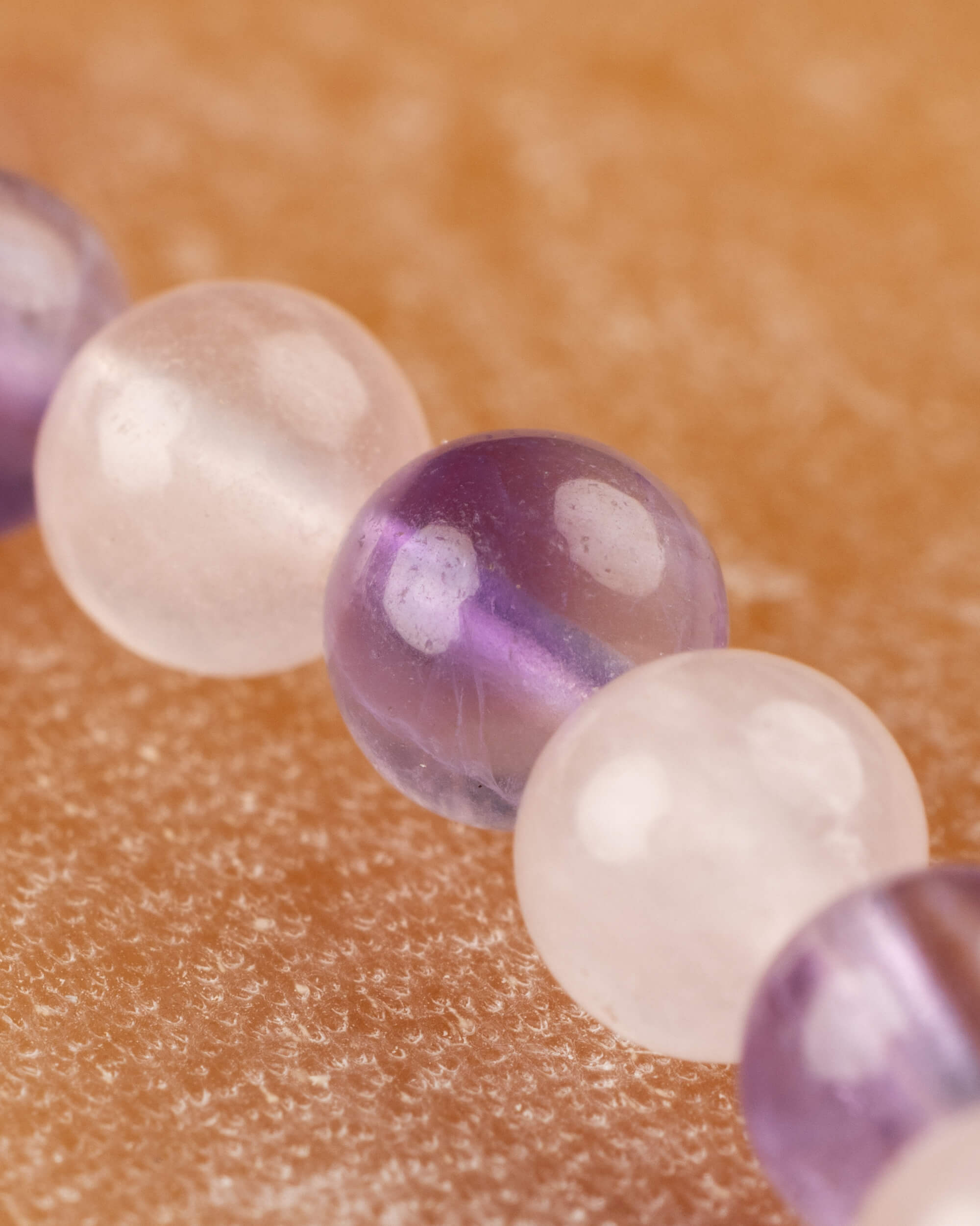 Pulsera de Amatista y Cuarzo Rosa 4 mm - Amor y Claridad Mental