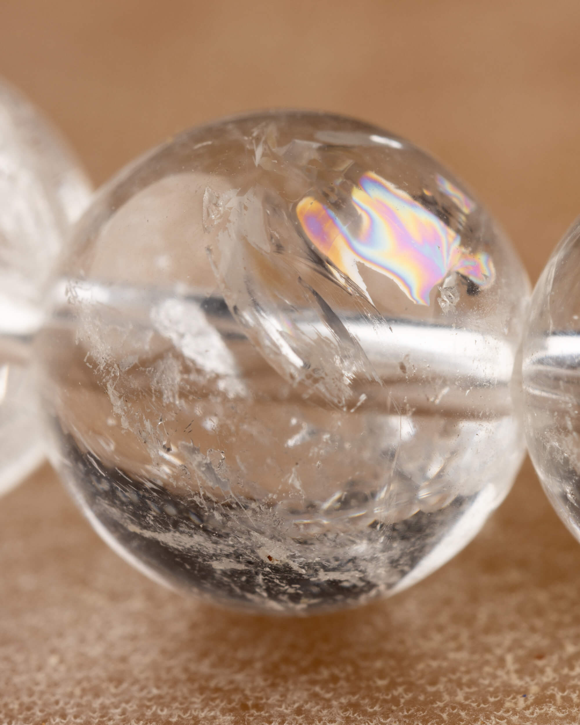 Pulsera de Turmalina Negra y Cuarzo Transparente (10 mm)