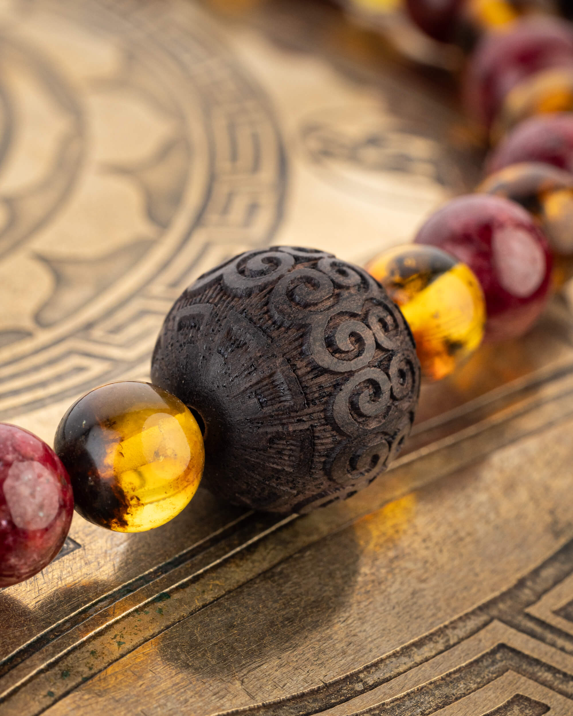 Codificador de Mano "Flama de Renacer" 33 cm - Fuego y Raíz (Agesta)