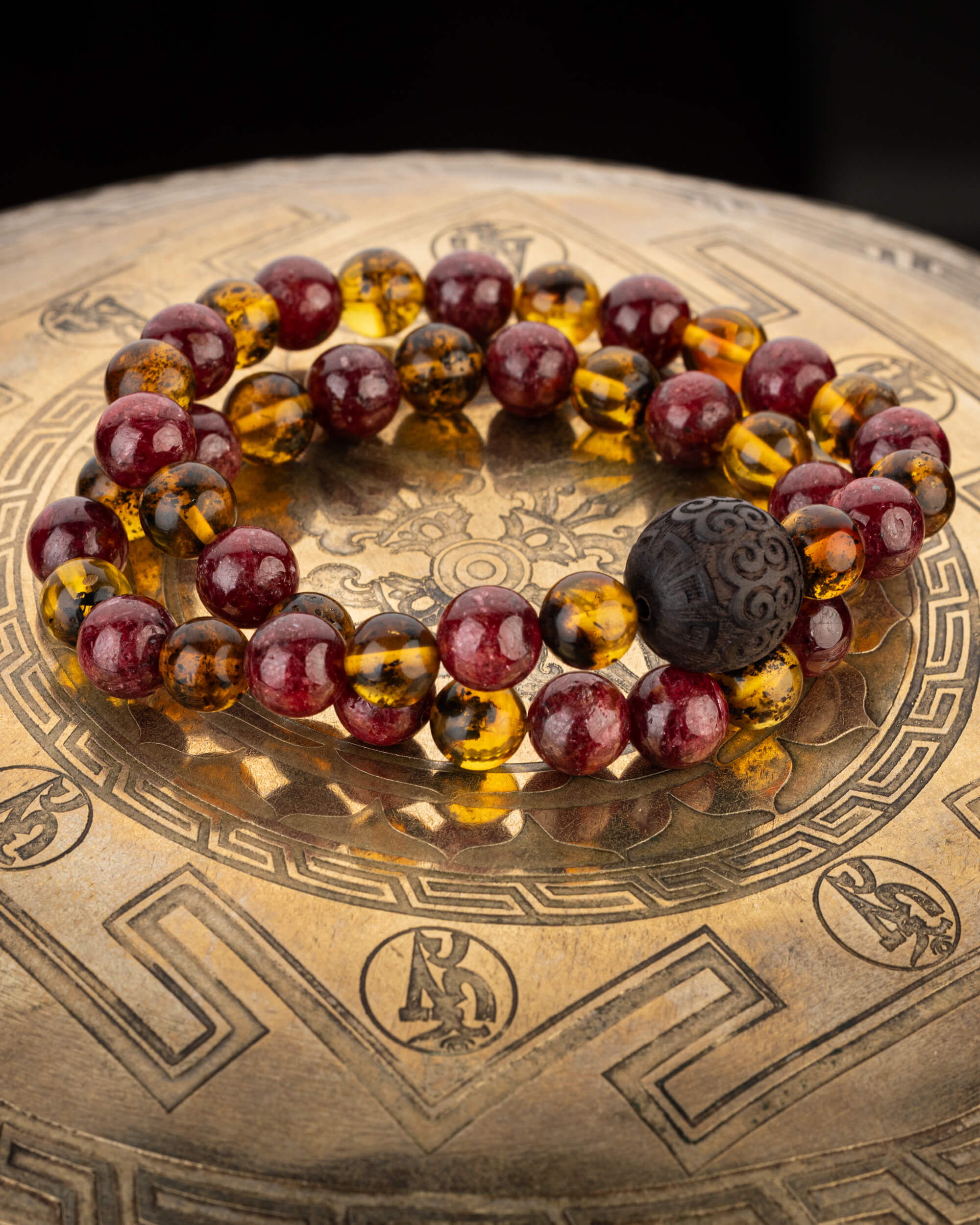 Codificador de Mano "Flama de Renacer" 33 cm - Fuego y Raíz (Agesta)