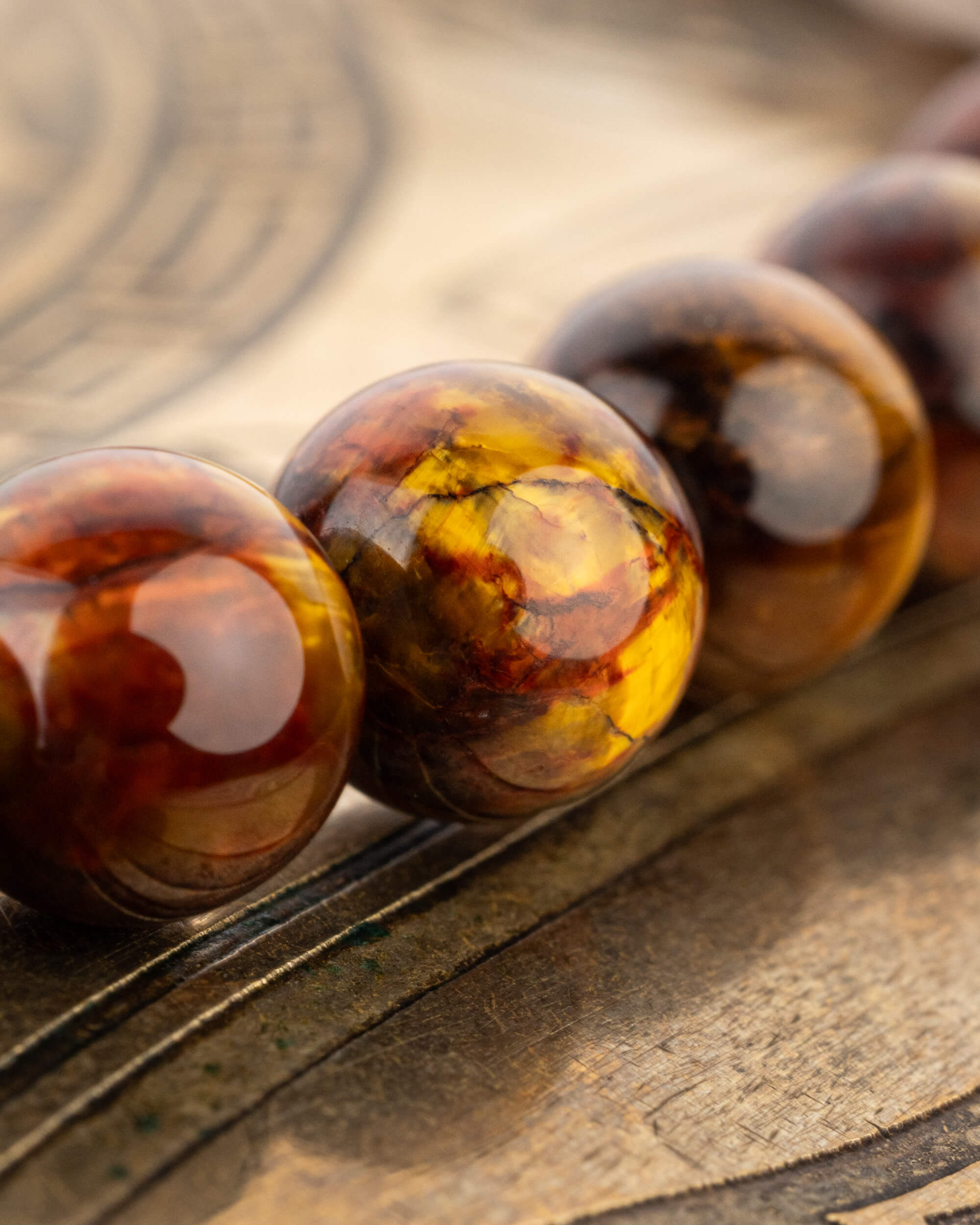 Codificador de Mano "Ojo del Infinito" 33 cm - Pietersita de Namibia (Agesta)