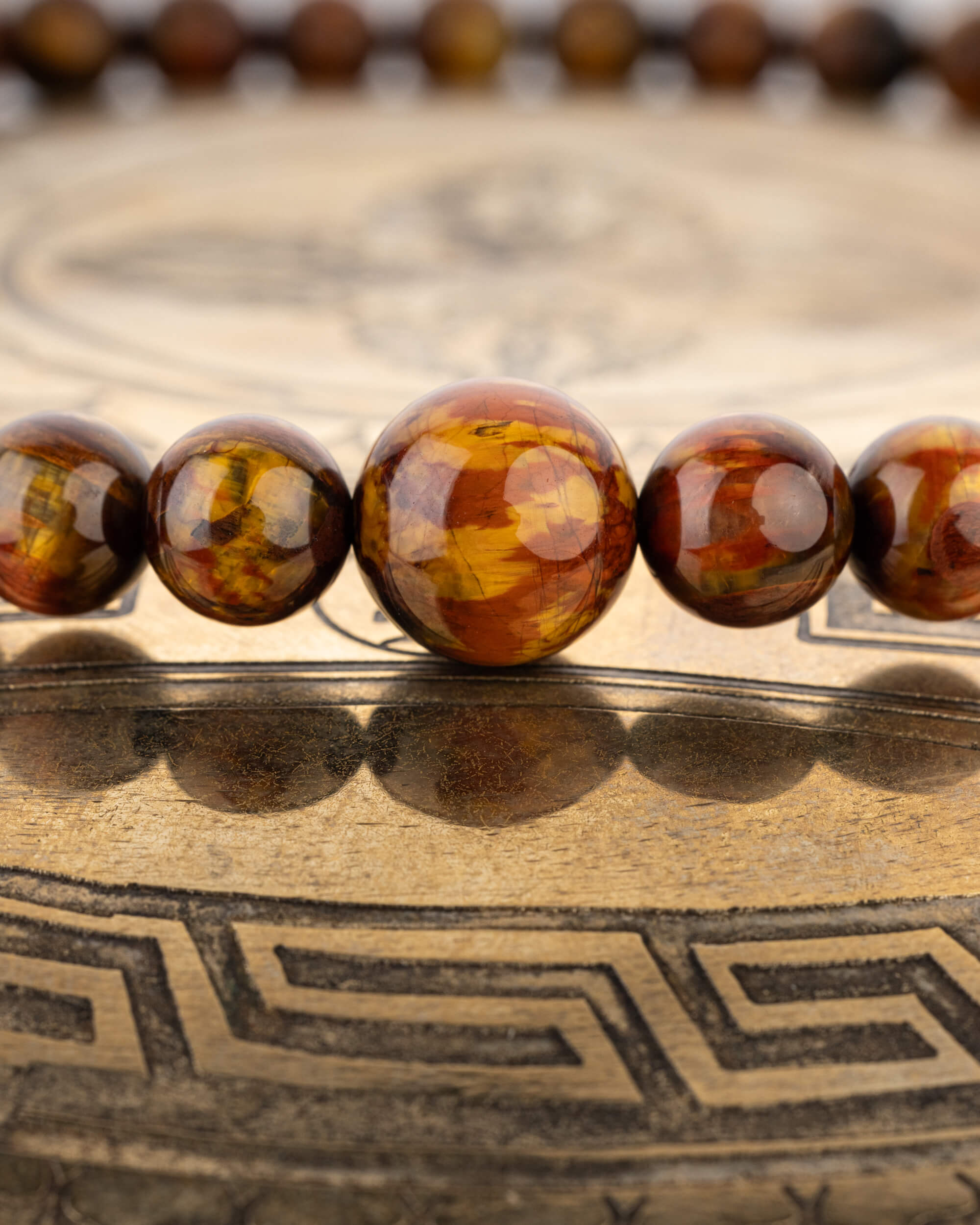 Codificador de Mano "Ojo del Infinito" 33 cm - Pietersita de Namibia (Agesta)