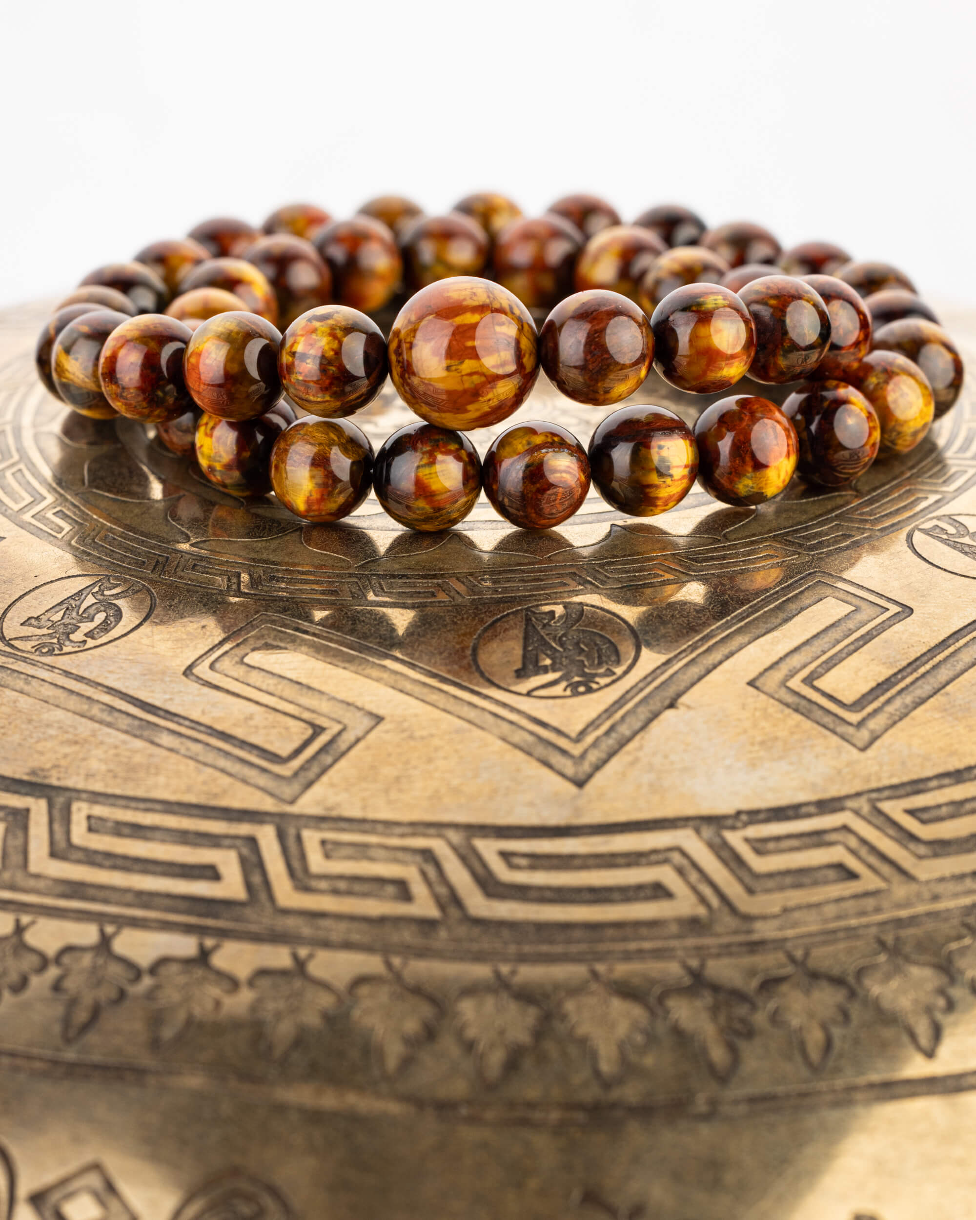 Codificador de Mano "Ojo del Infinito" 33 cm - Pietersita de Namibia (Agesta)