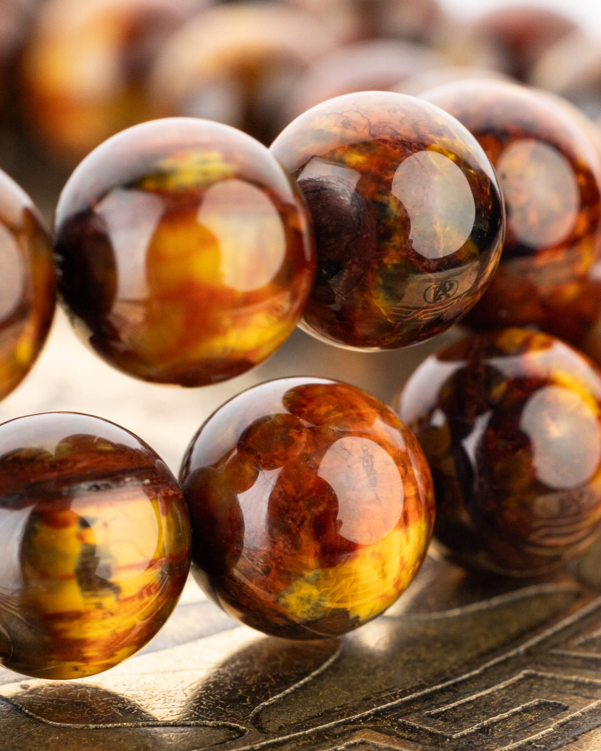 Codificador de Mano "Ojo del Infinito" 33 cm - Pietersita de Namibia (Agesta)