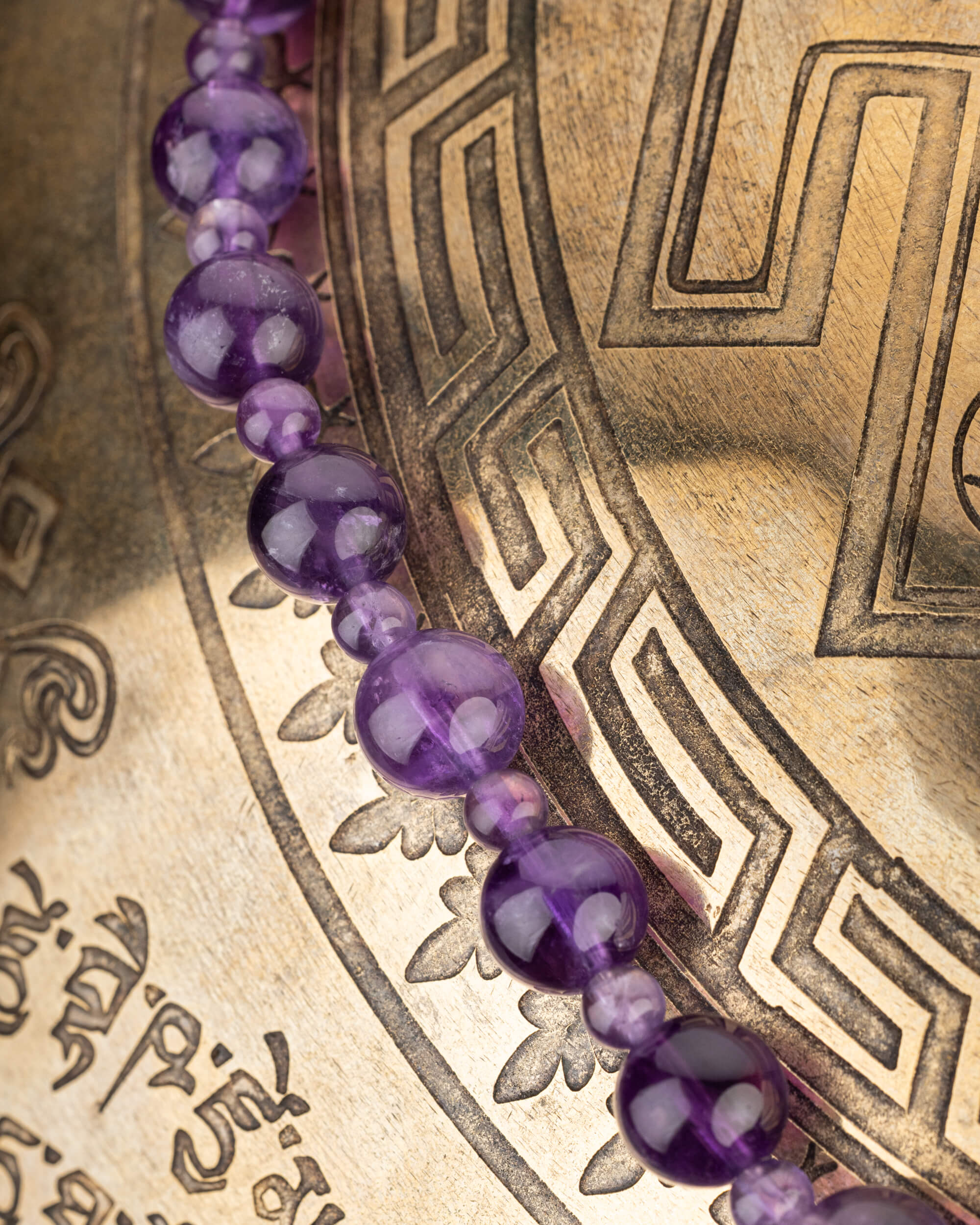 Codificador Collar "Llama Violeta" 50 cm - Transmutación y Calma (Agesta)