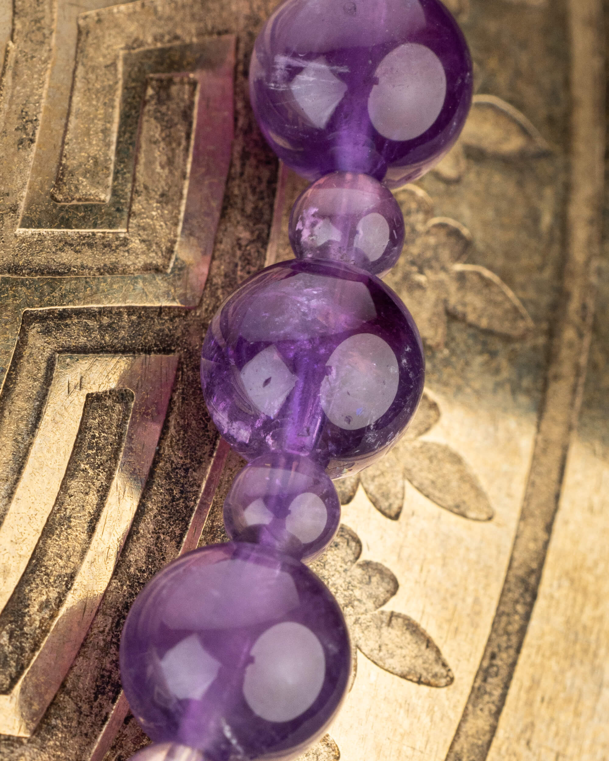 Codificador Collar "Llama Violeta" 50 cm - Transmutación y Calma (Agesta)