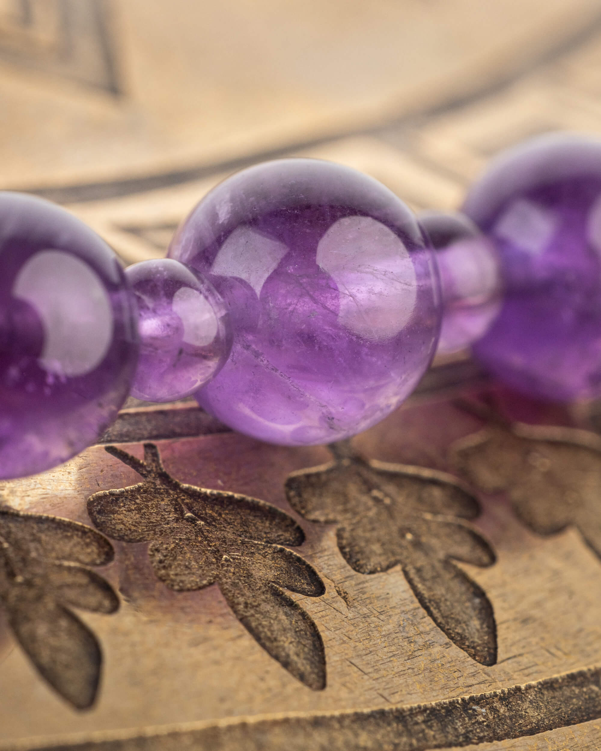 Codificador Collar "Llama Violeta" 50 cm - Transmutación y Calma (Agesta)