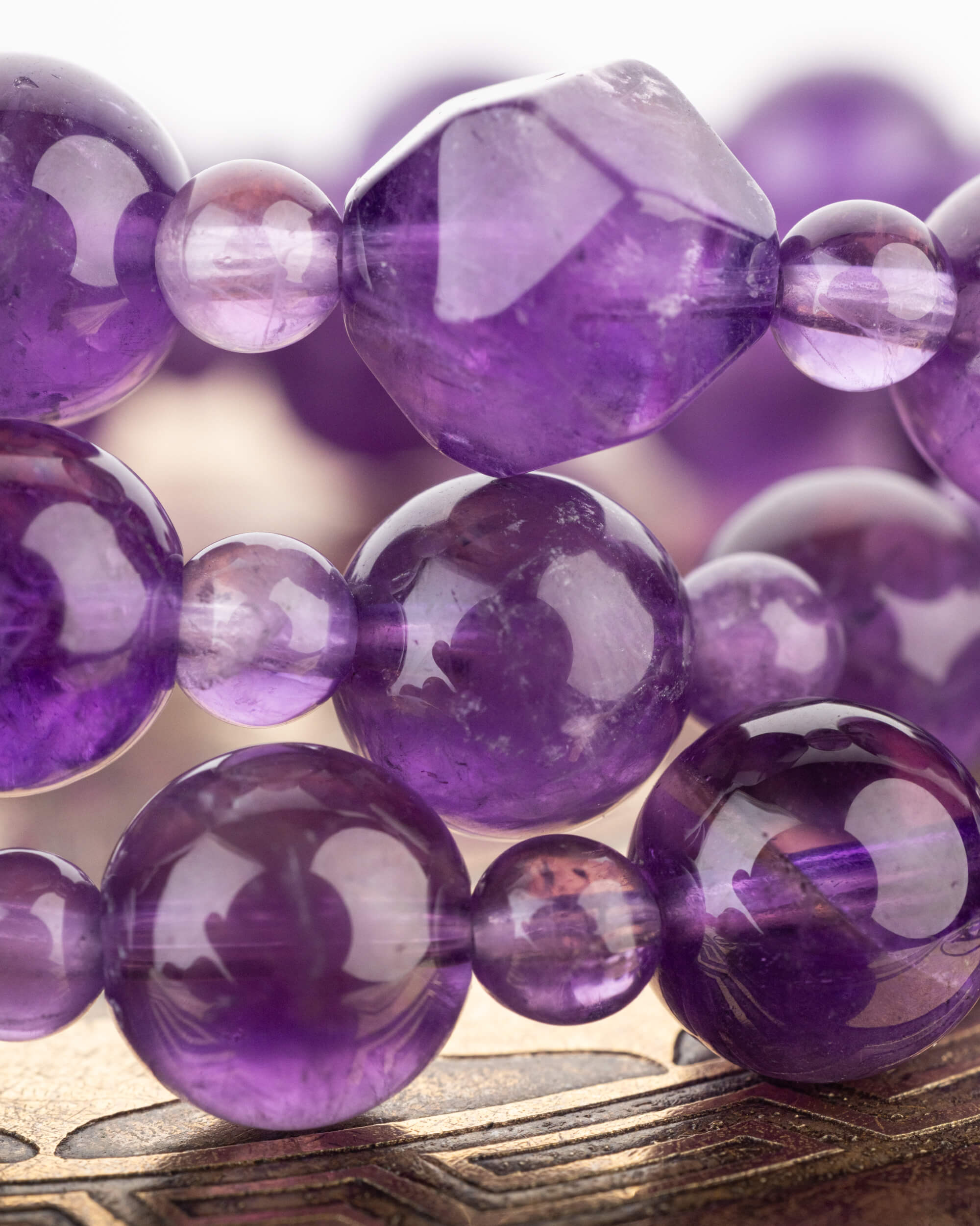 Codificador Collar "Llama Violeta" 50 cm - Transmutación y Calma (Agesta)