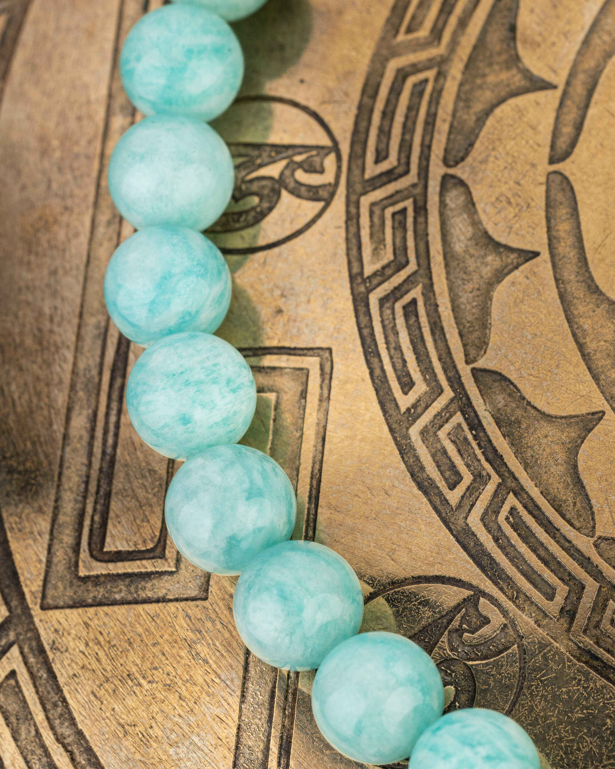 Codificador de Mano "El Camino de en Medio" 33 cm - Amazonita Aqua (Agesta)