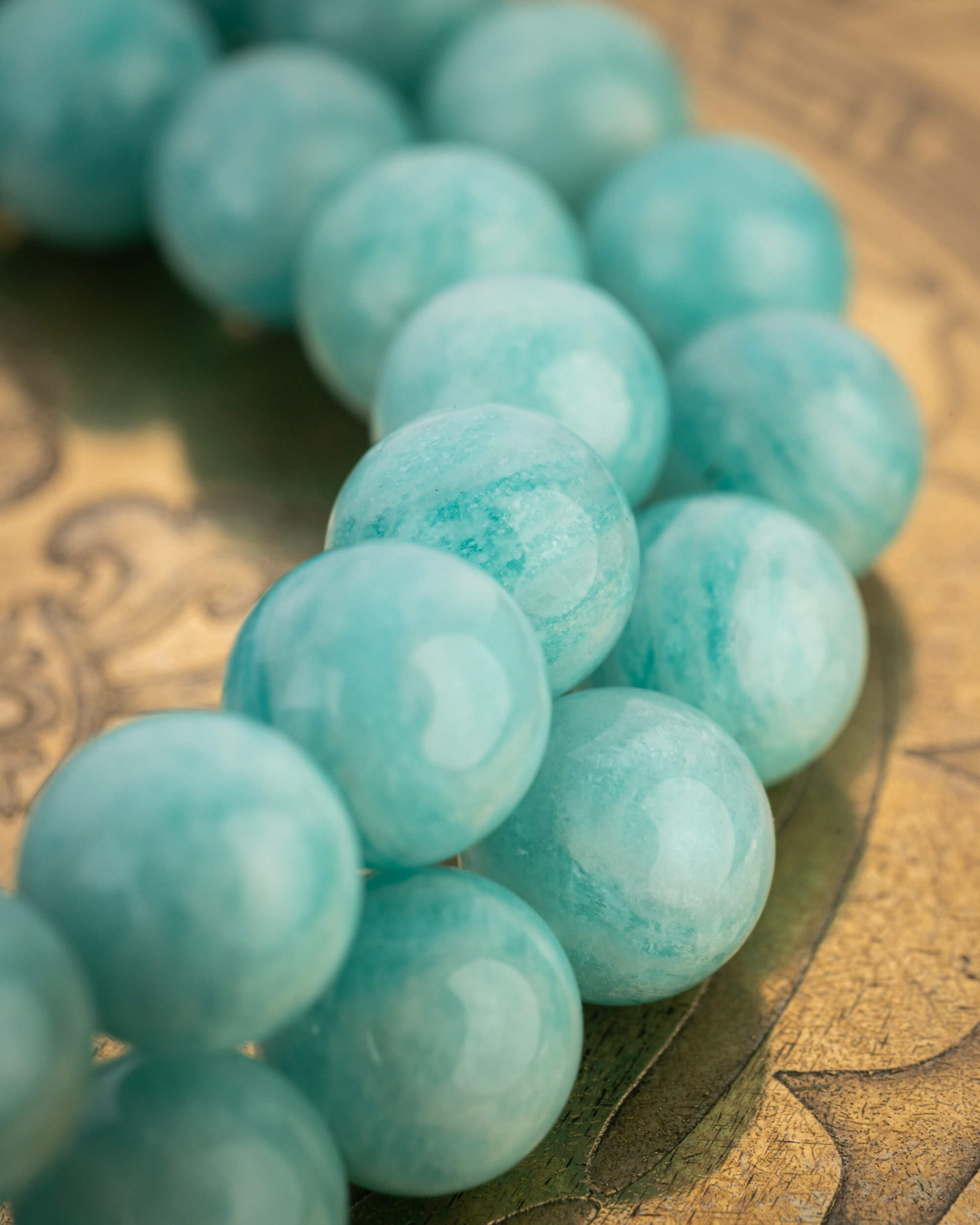 Codificador de Mano "El Camino de en Medio" 33 cm - Amazonita Aqua (Agesta)