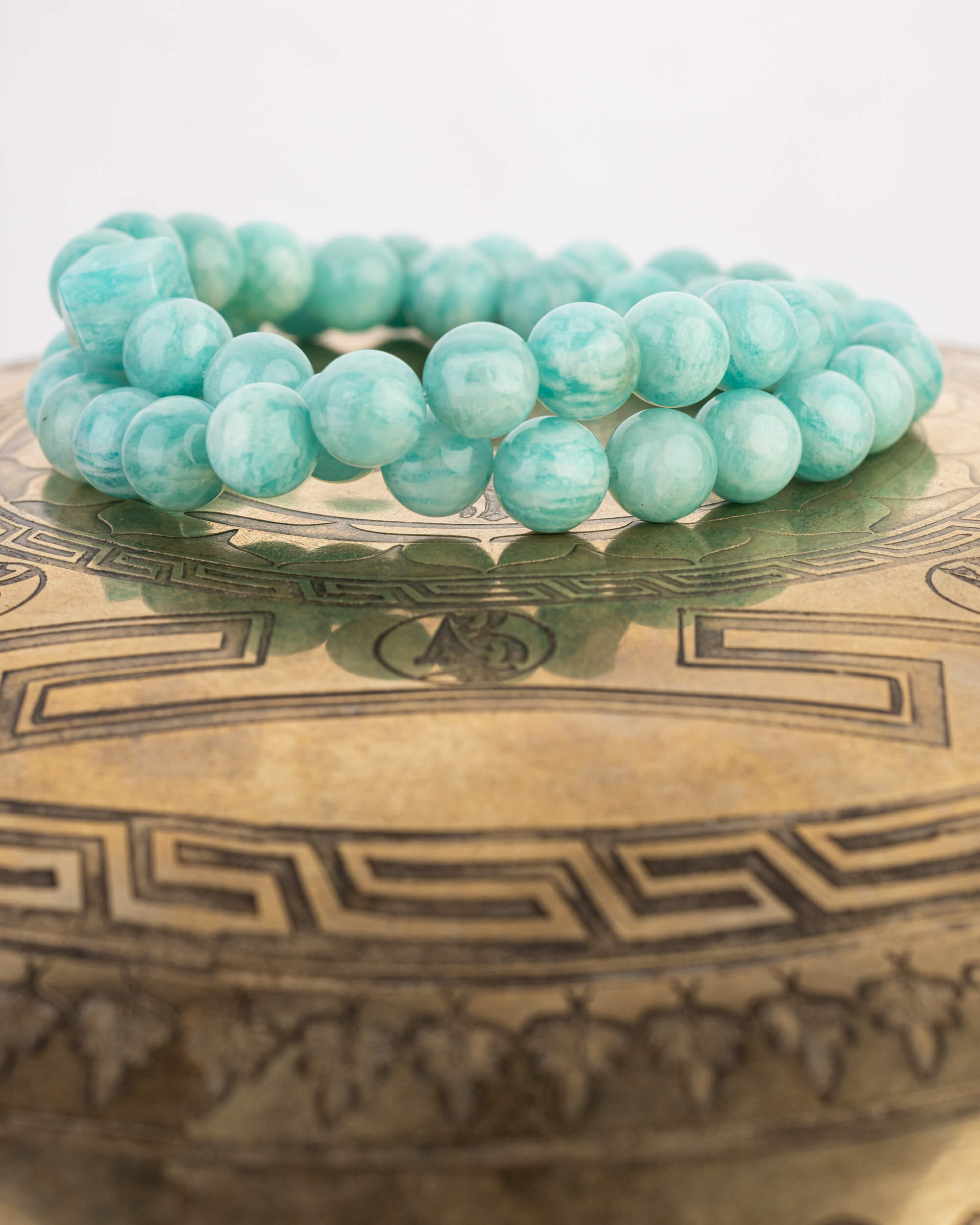 Codificador de Mano "El Camino de en Medio" 33 cm - Amazonita Aqua (Agesta)