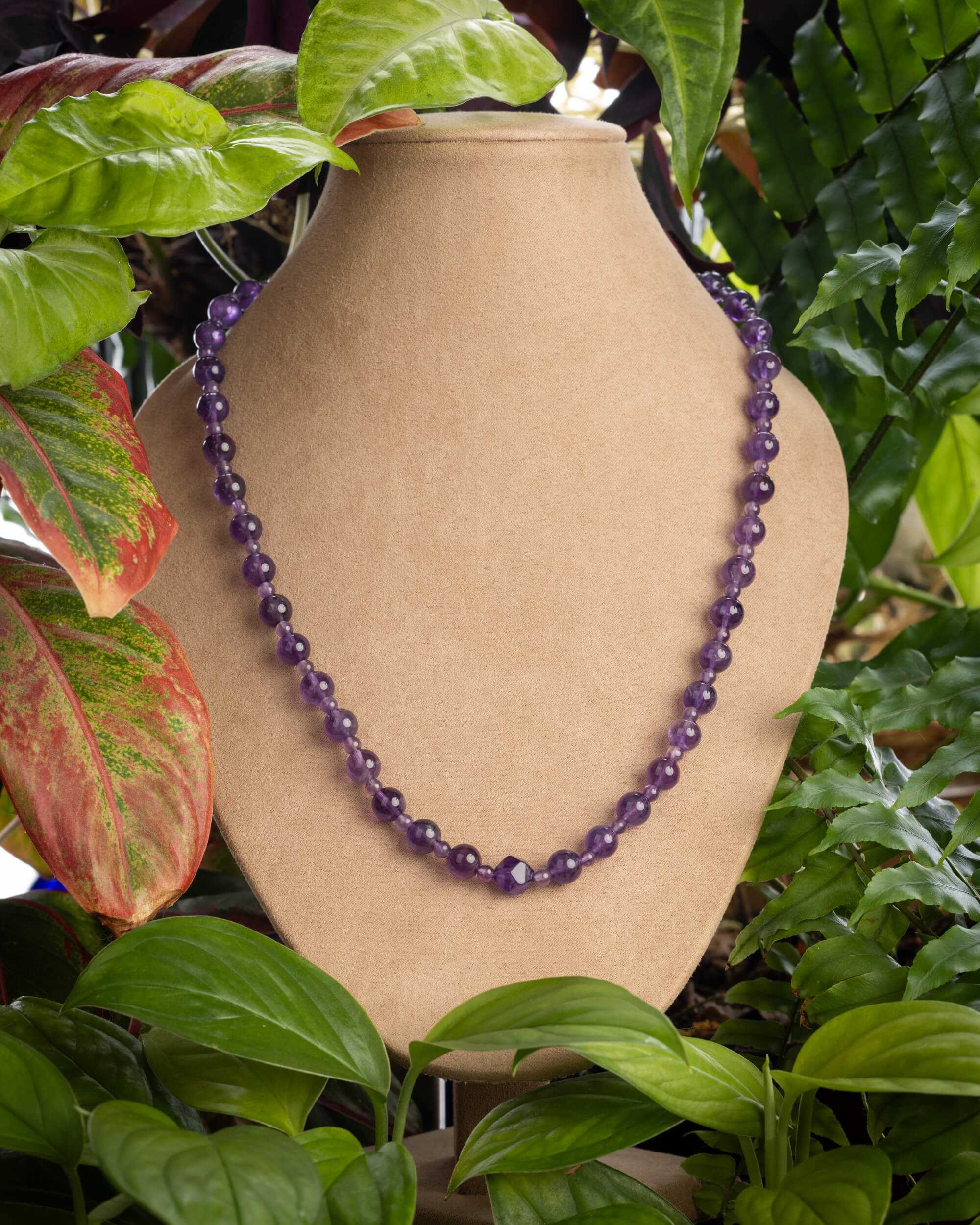 Codificador Collar "Llama Violeta" 50 cm - Transmutación y Calma (Agesta)