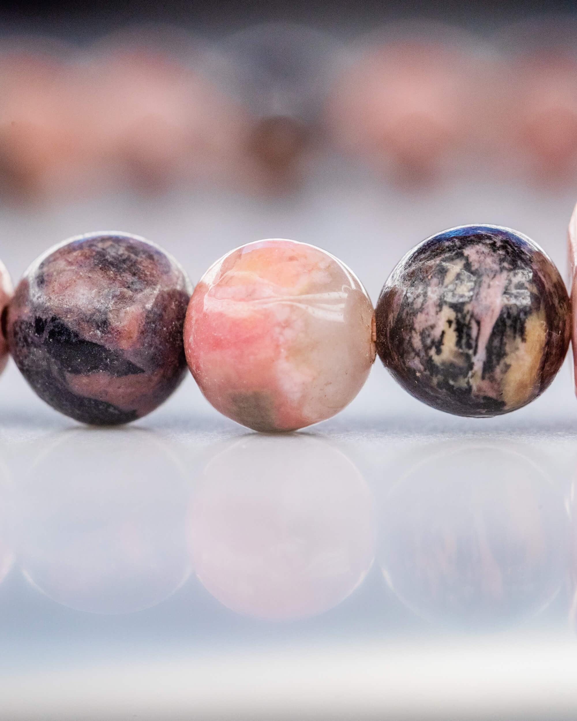 Codificador de Mano Rodonita Encaje Negro 34 cm - Sanación y Perdón (Agesta)