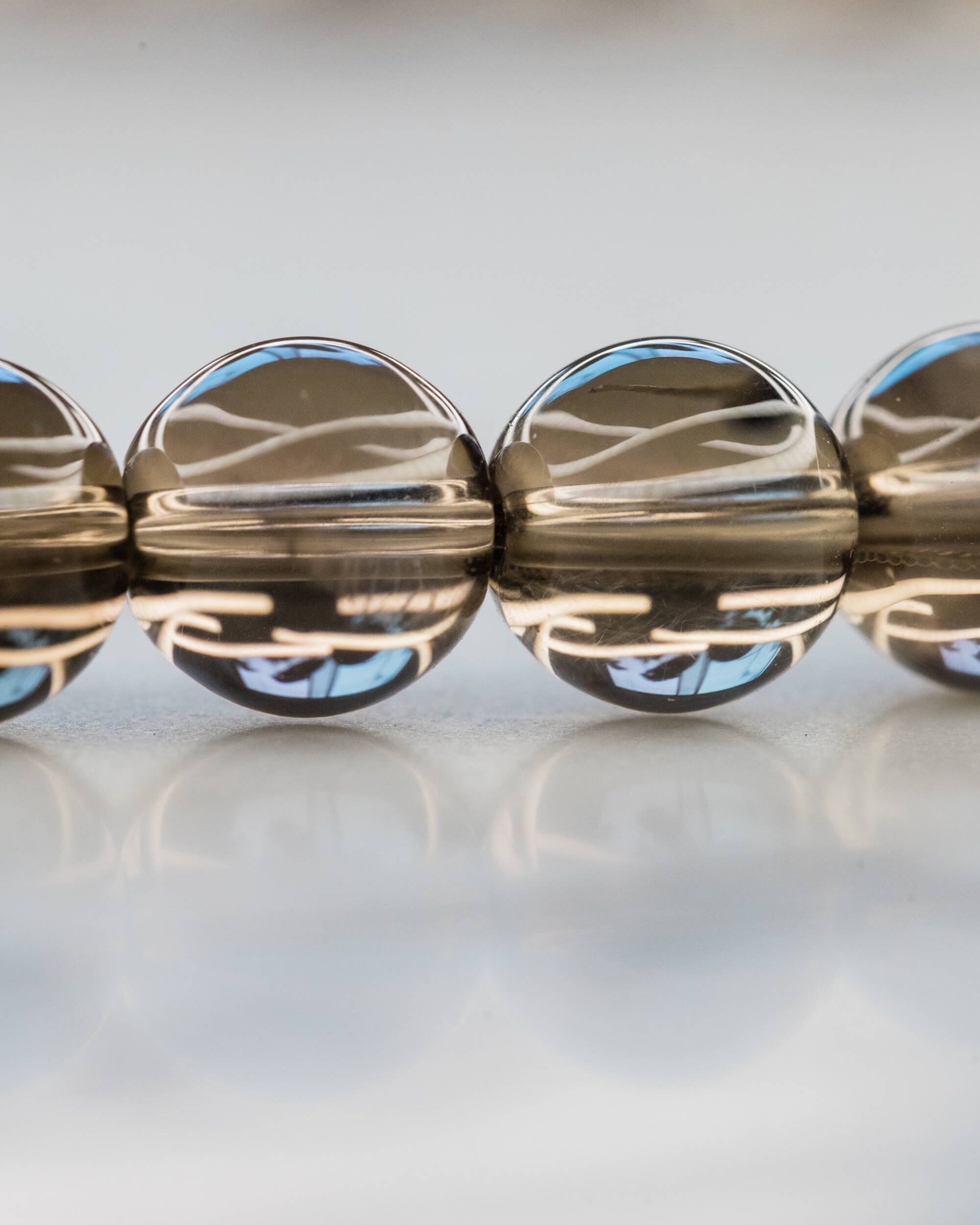 Codificador de Mano Cuarzo Ahumado 33 cm - Anclaje y Base Sólida (Agesta)