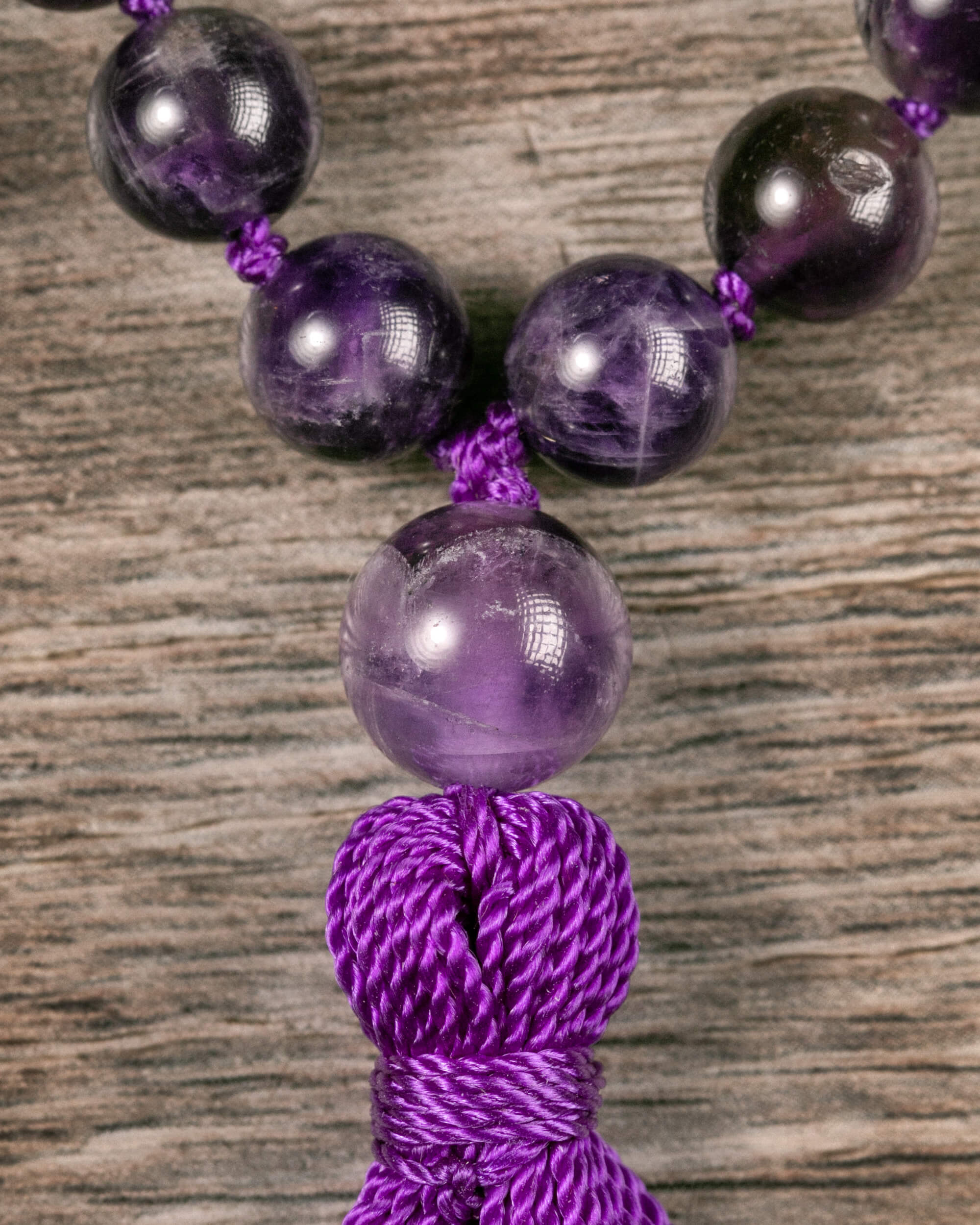 Japa Mala de Amatista 💜🛡️🔄 (8 mm) Protección, Purificación y Transmutación