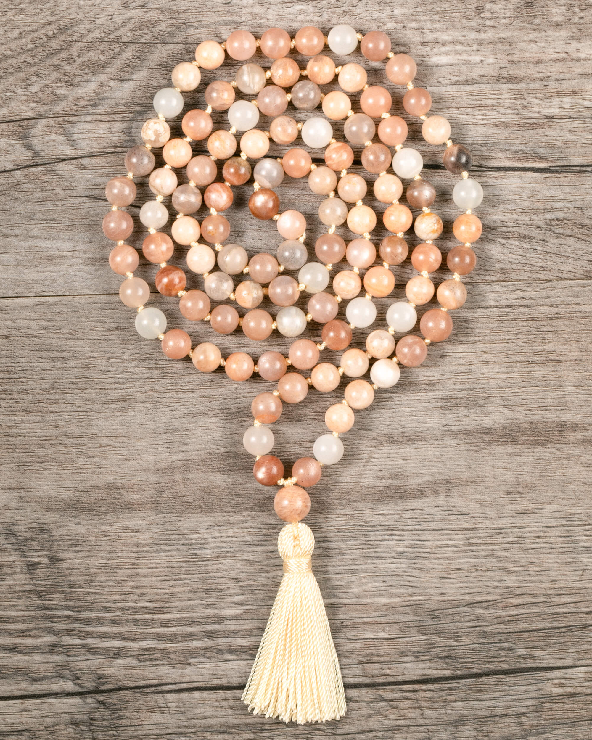 Japa Mala de Piedra Sol 🌞🏆🎨 (8 mm) Poder, Benevolencia y Creatividad