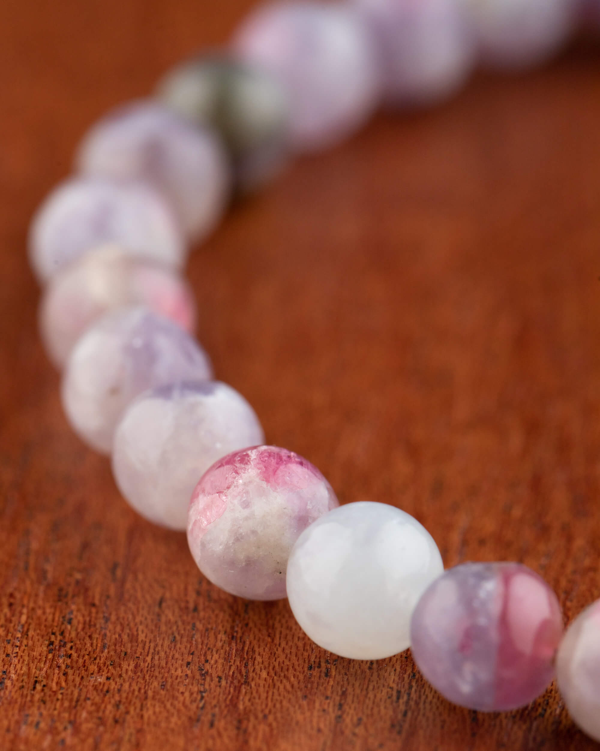 Pulsera de Turmalina Rosa 💖🧘‍♀️😌 (6 mm) Sanación, Confort y Liberación