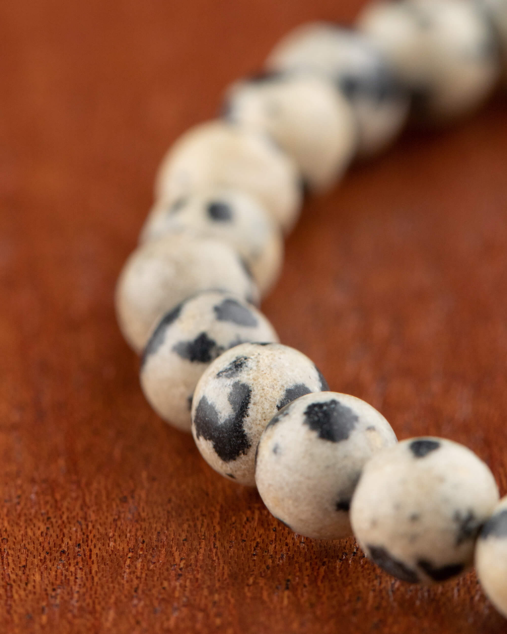 Pulsera de Jaspe Dálmata 🐾🎈😄 (6 mm) Alegría, Conexión Con El Niño Interior y Protección