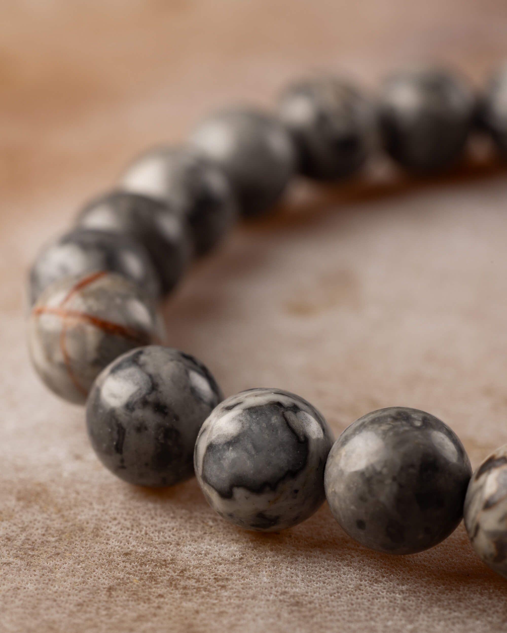 Pulsera de Jaspe Mapa 🗺️🔎🧭 (8 mm) Protección, Autoconocimiento y Claridad