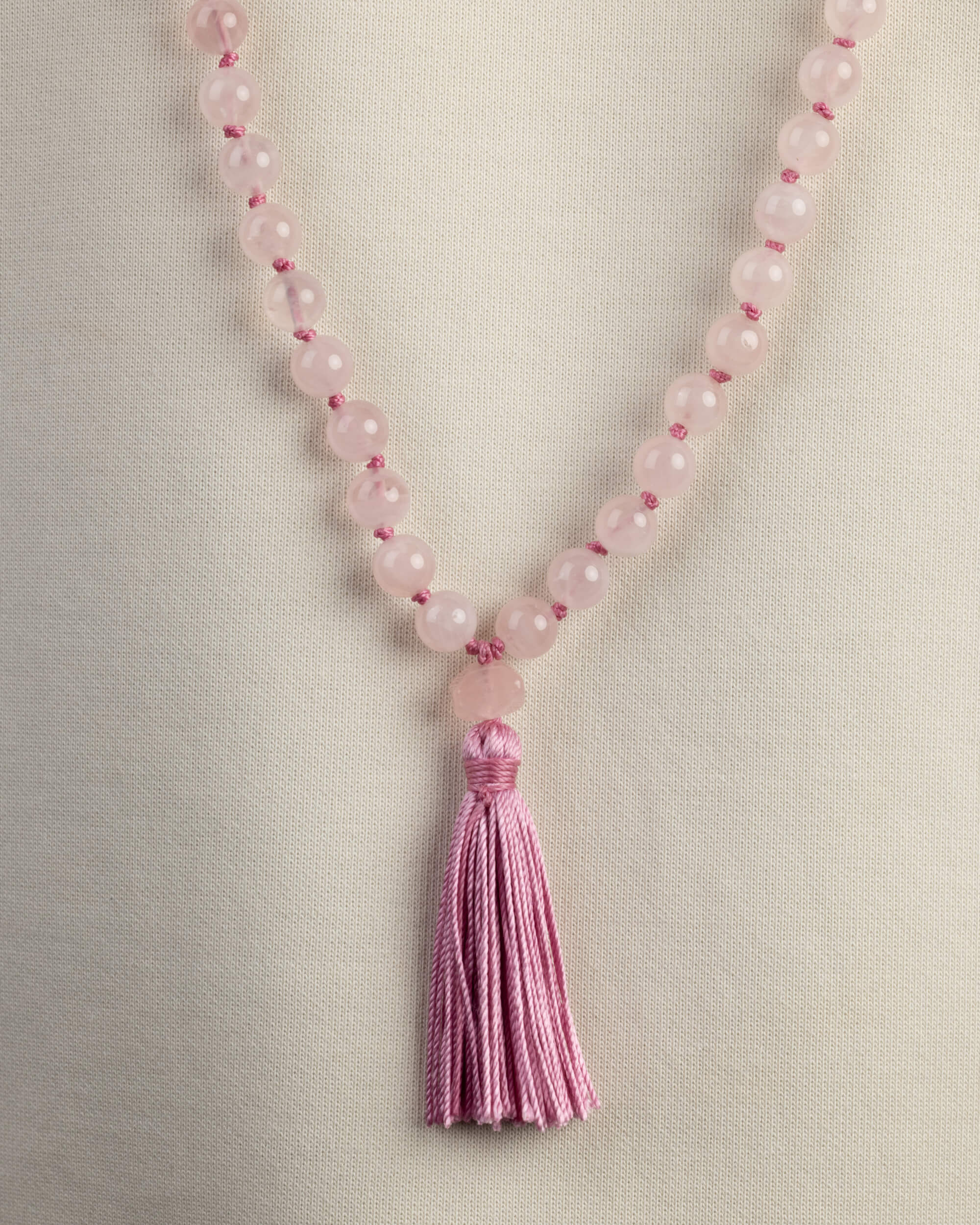 Japa Mala de Cuarzo Rosa 🌸💕💫 (8 mm) Amor y Calma