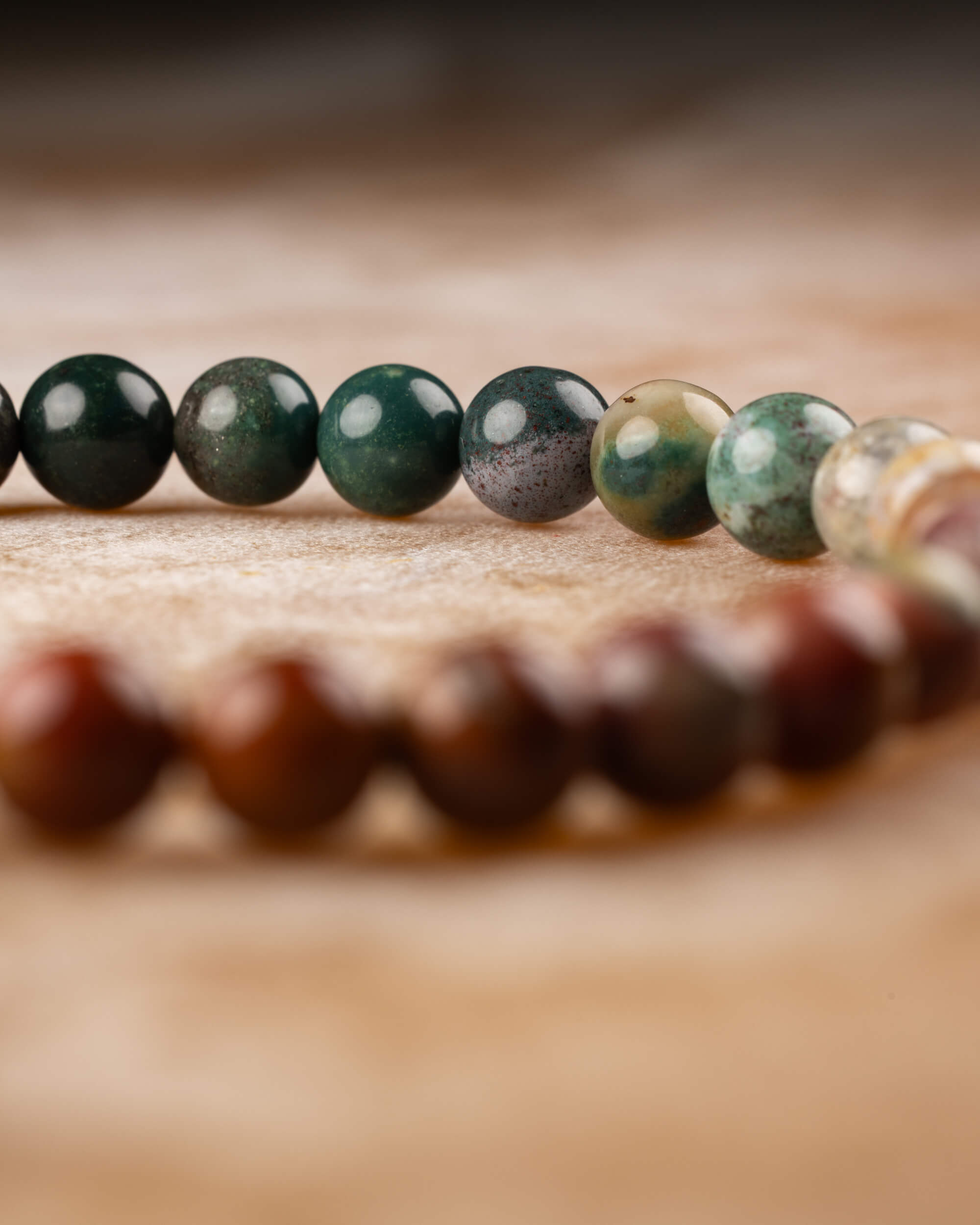 Pulsera de Jaspe Oceánico 🌊😊💖 (6 mm) Alegría, Armonía y Fluidez