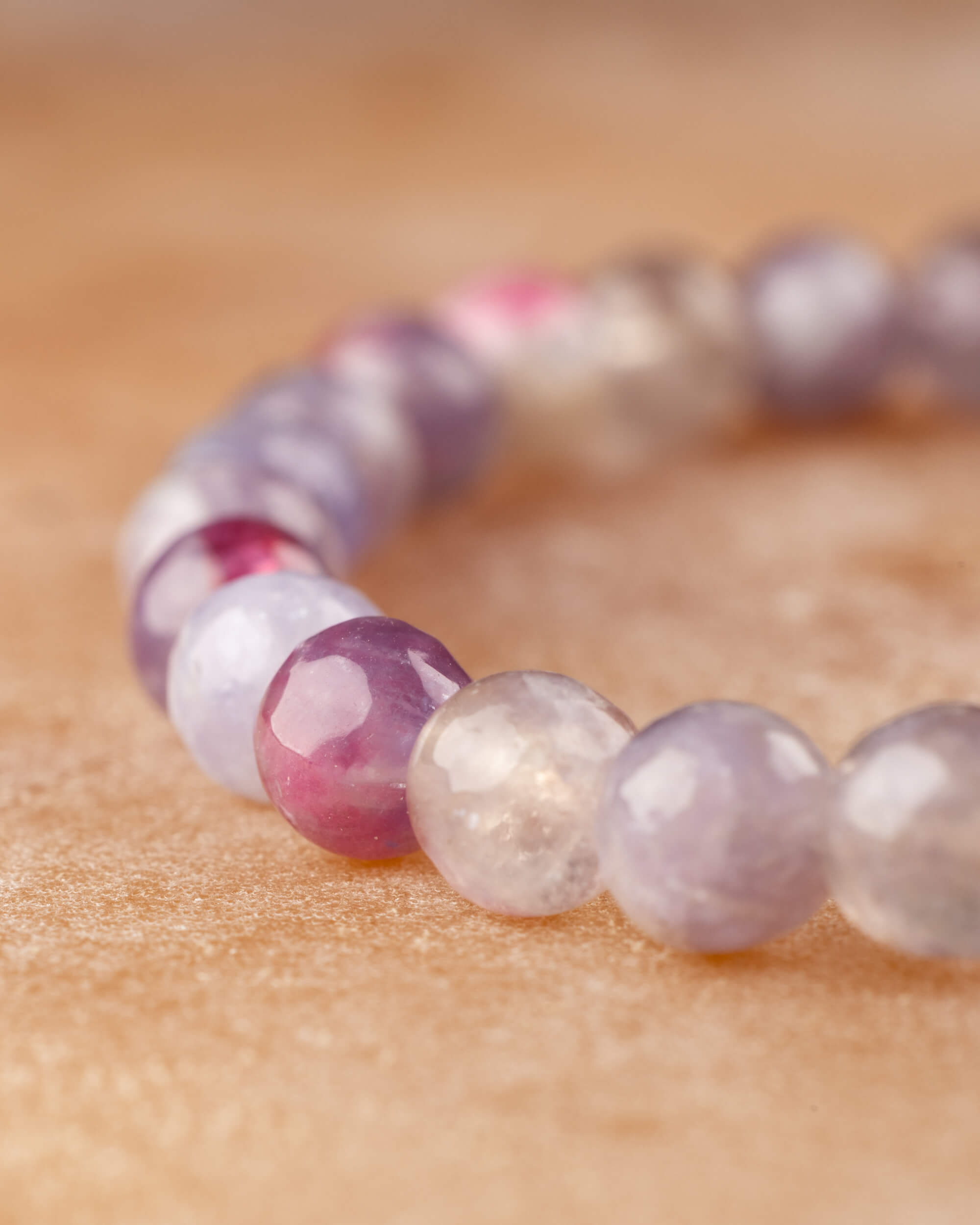 Pulsera de Turmalina Rosa 💖🌸🤗 (6 mm) Amor, Compasión y Perdón