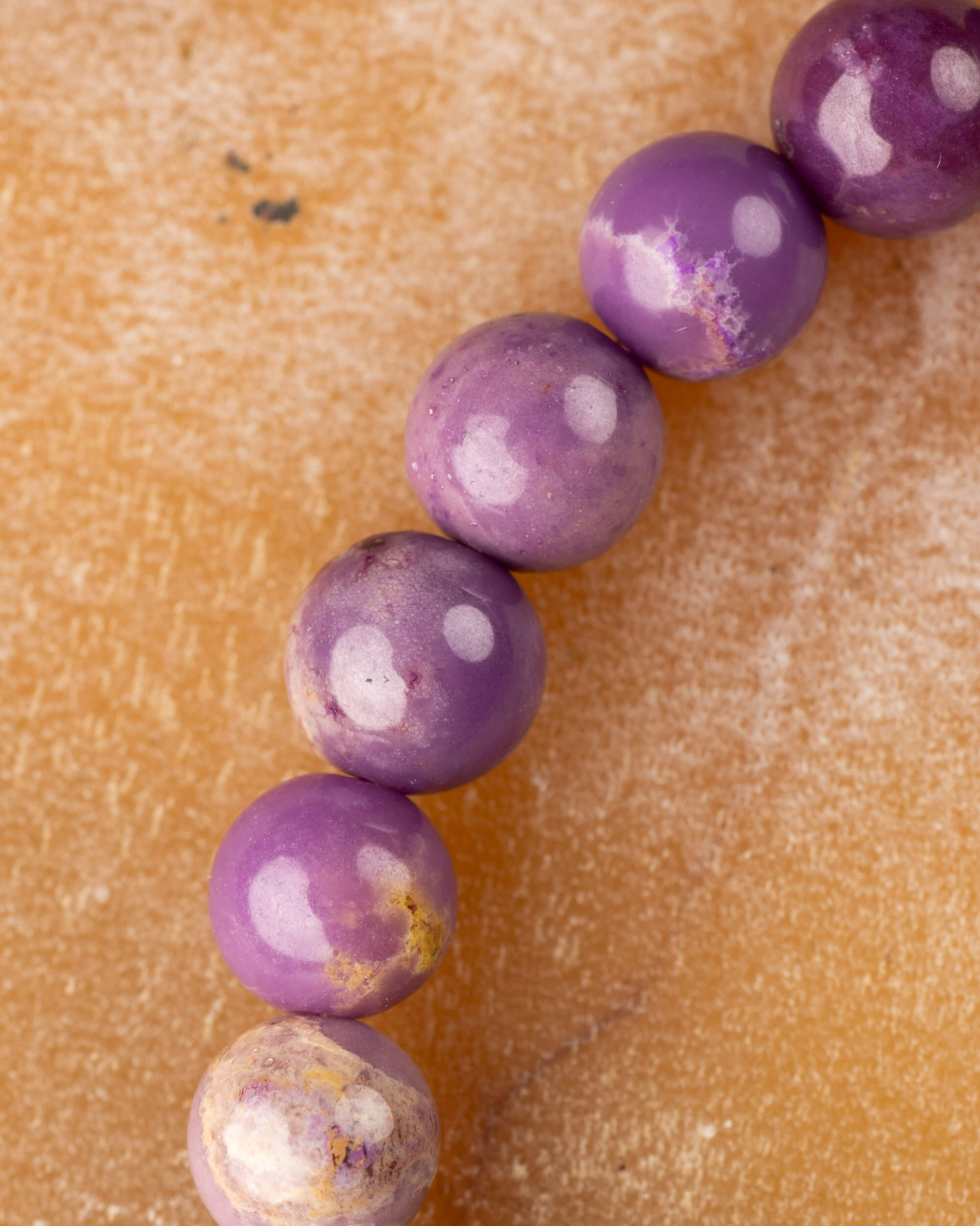 Pulsera Fosfosiderita 💜 👁️ ✨ (7 mm) Calma, Claridad e Intuición