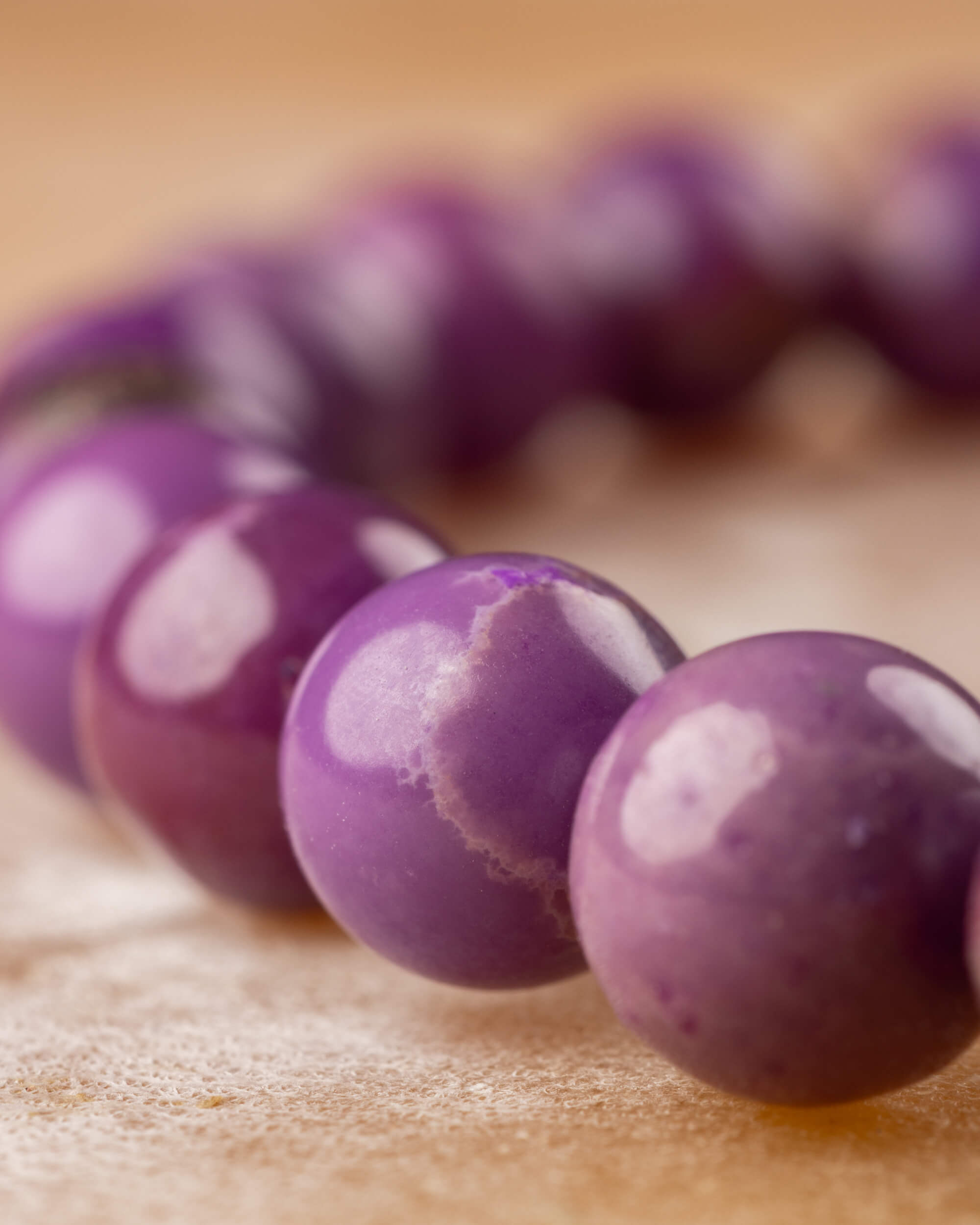Pulsera Fosfosiderita 💜 👁️ ✨ (7 mm) Calma, Claridad e Intuición