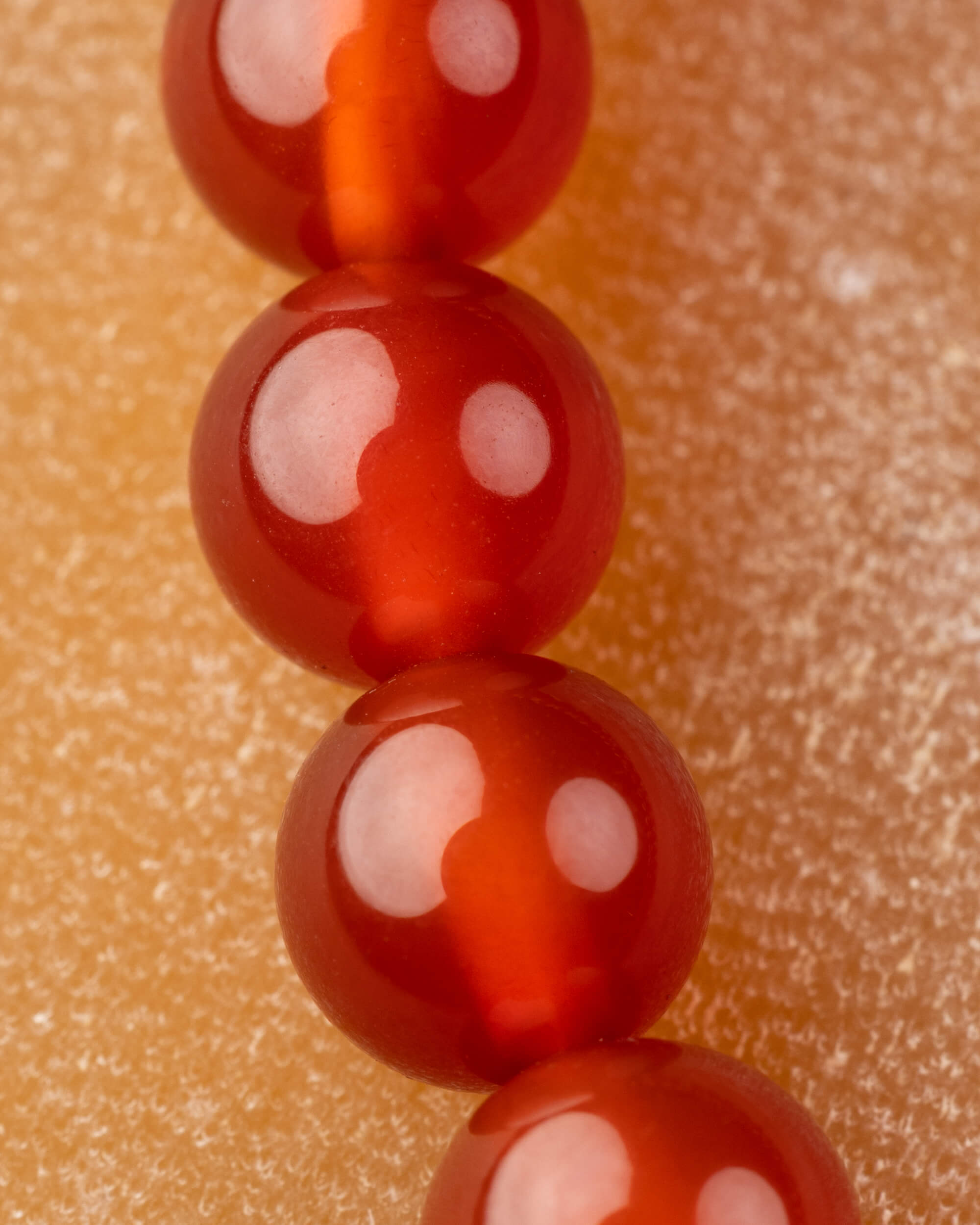 Pulsera de Cornalina 🍊 🔥 ✨ (6 mm) Vitalidad, Creatividad y Confianza