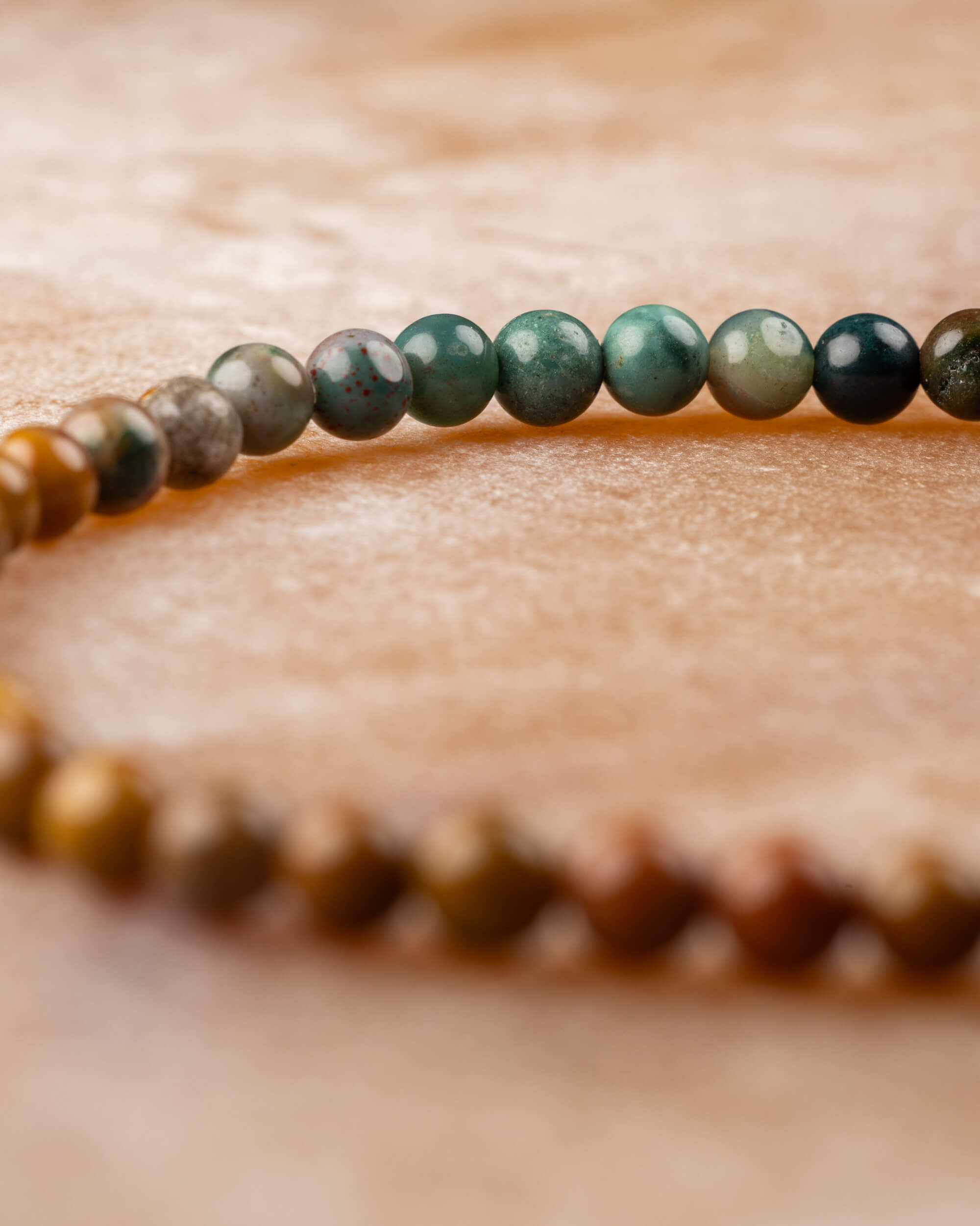 Pulsera de Jaspe Oceánico 🌊😊💖 (4 mm) Alegría, Armonía y Fluidez