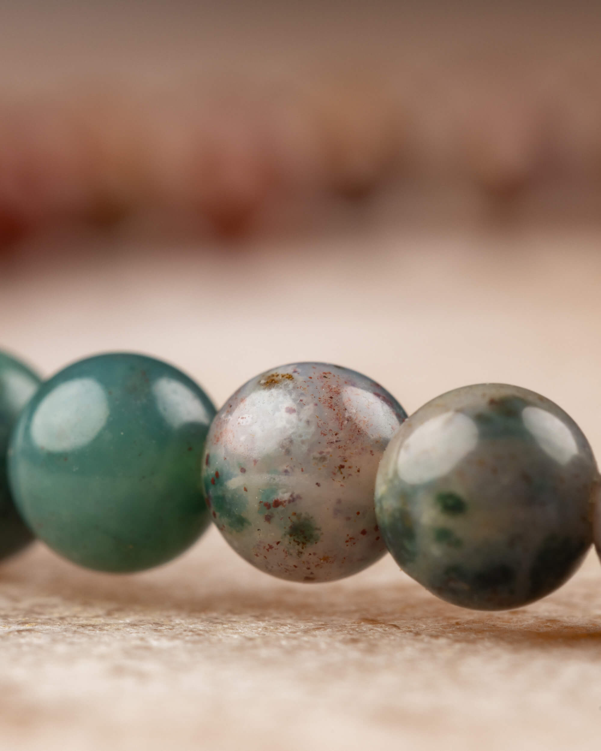 Pulsera de Jaspe Oceánico 🌊😊💖 (4 mm) Alegría, Armonía y Fluidez