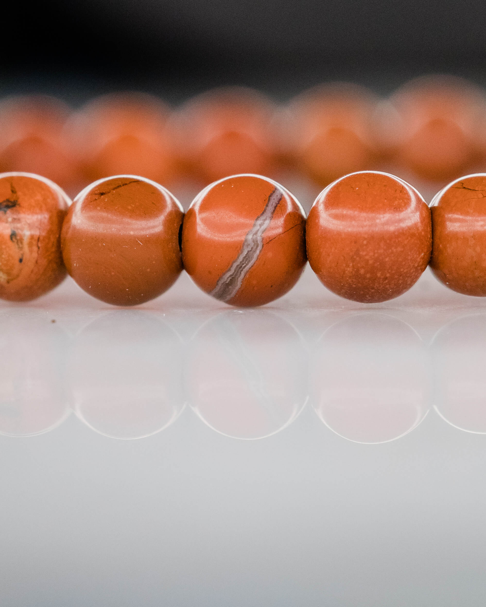 Pulsera de Jaspe Rojo 🏋️‍♂️⚖️🔥 (6 mm) Vitalidad y Estabilización