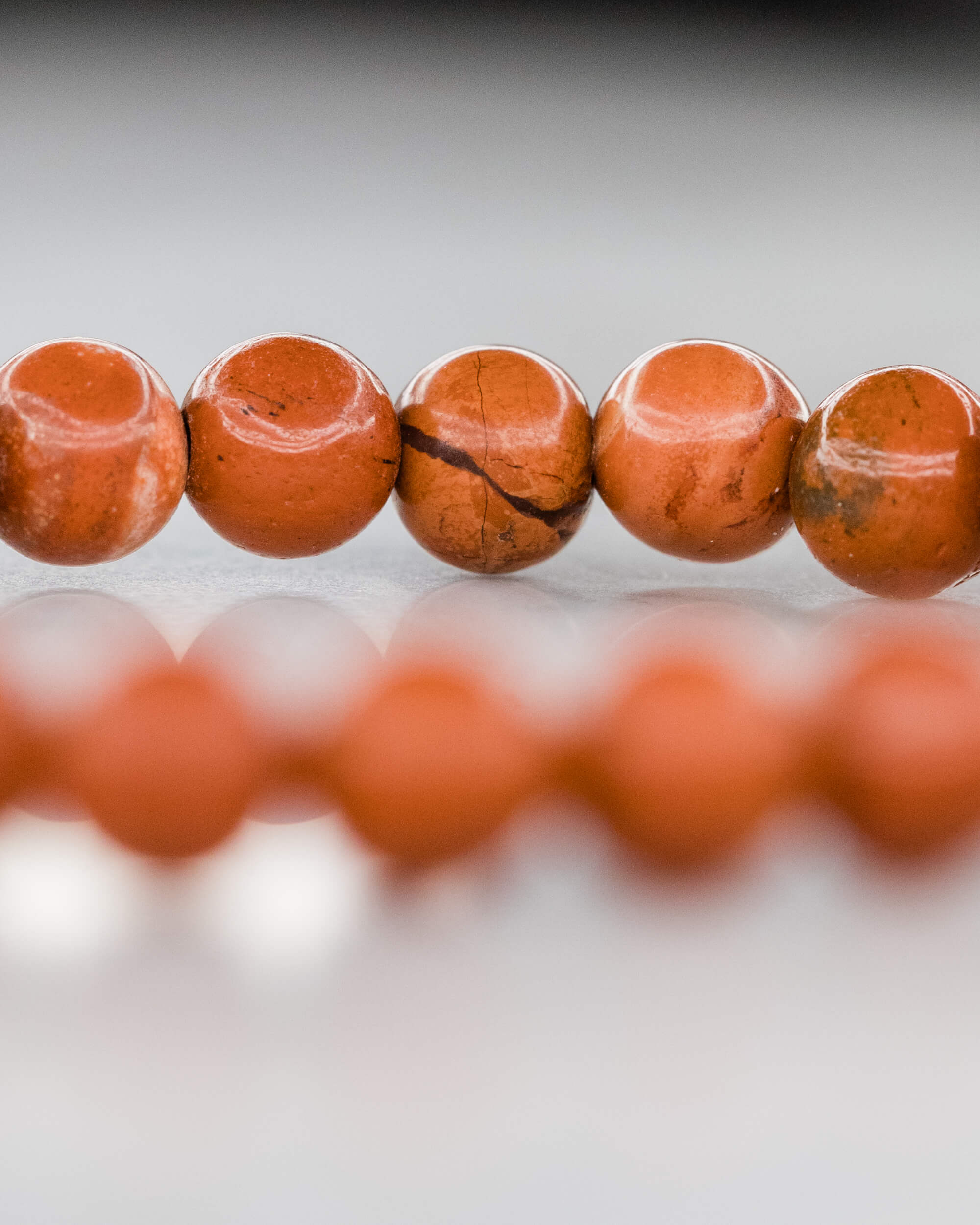 Pulsera de Jaspe Rojo 🏋️‍♂️⚖️🔥 (6 mm) Vitalidad y Estabilización