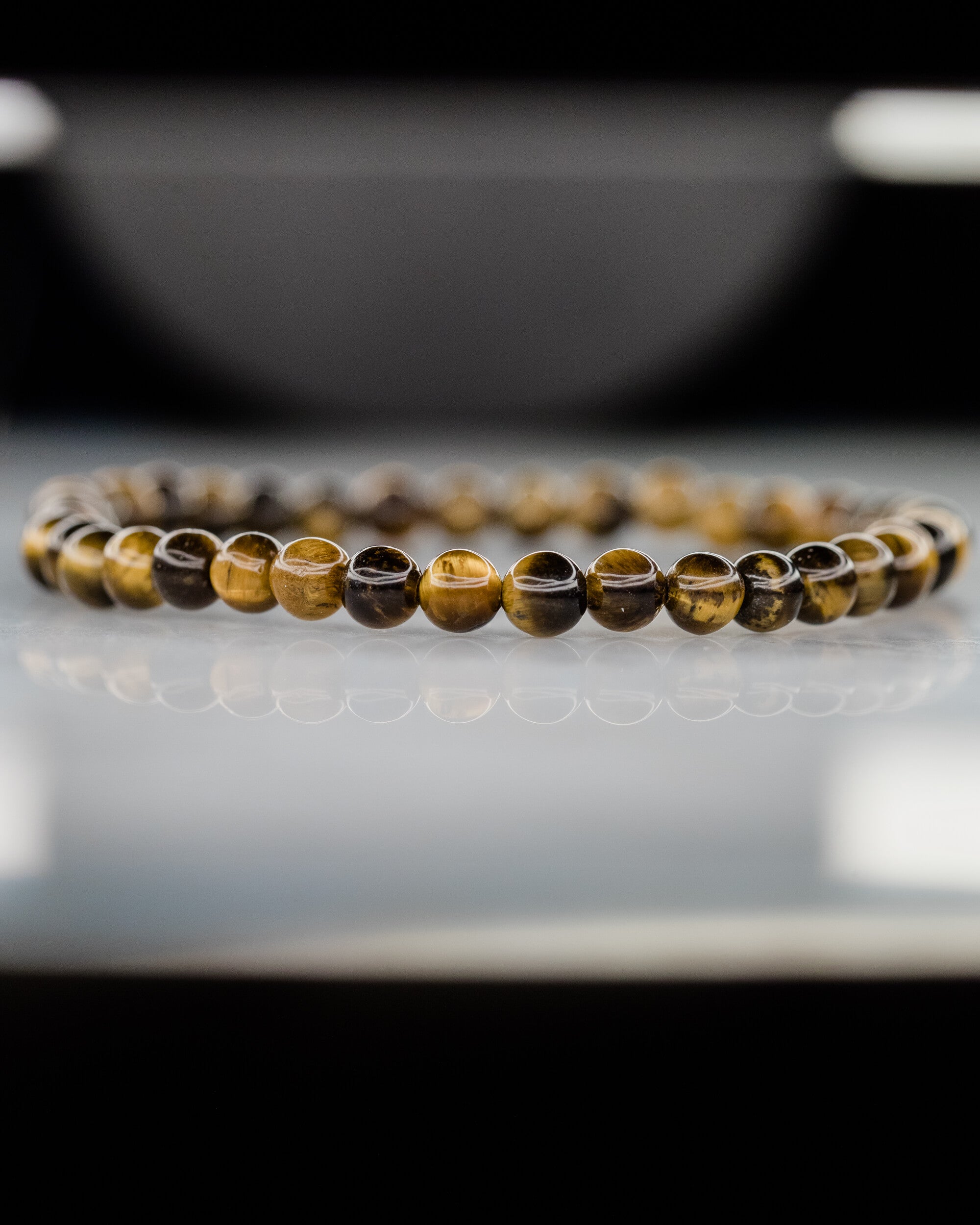 Pulsera de Ojo de Tigre 🐯👁️☯️ (4 mm) Claridad Mental y Equilibrio