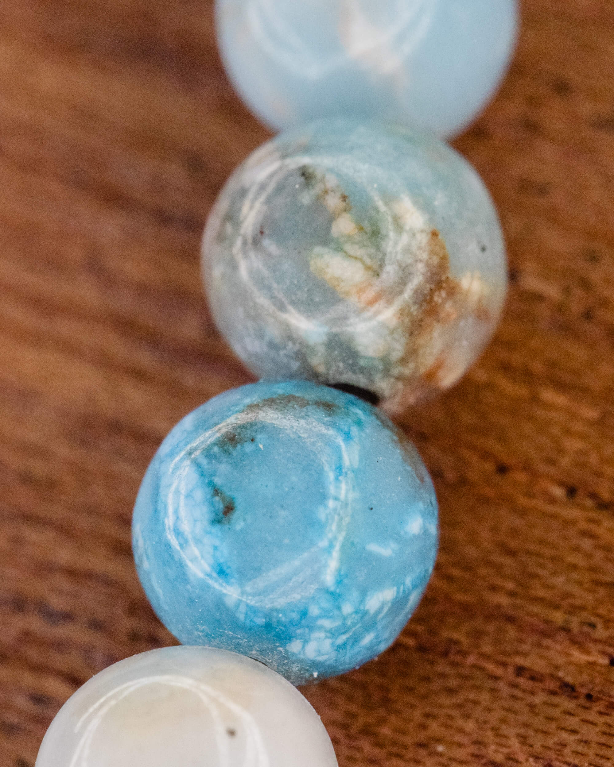 Pulsera de Larimar 🐋💬🔓 (6 mm) Comunicación, Fortaleza y Liberación