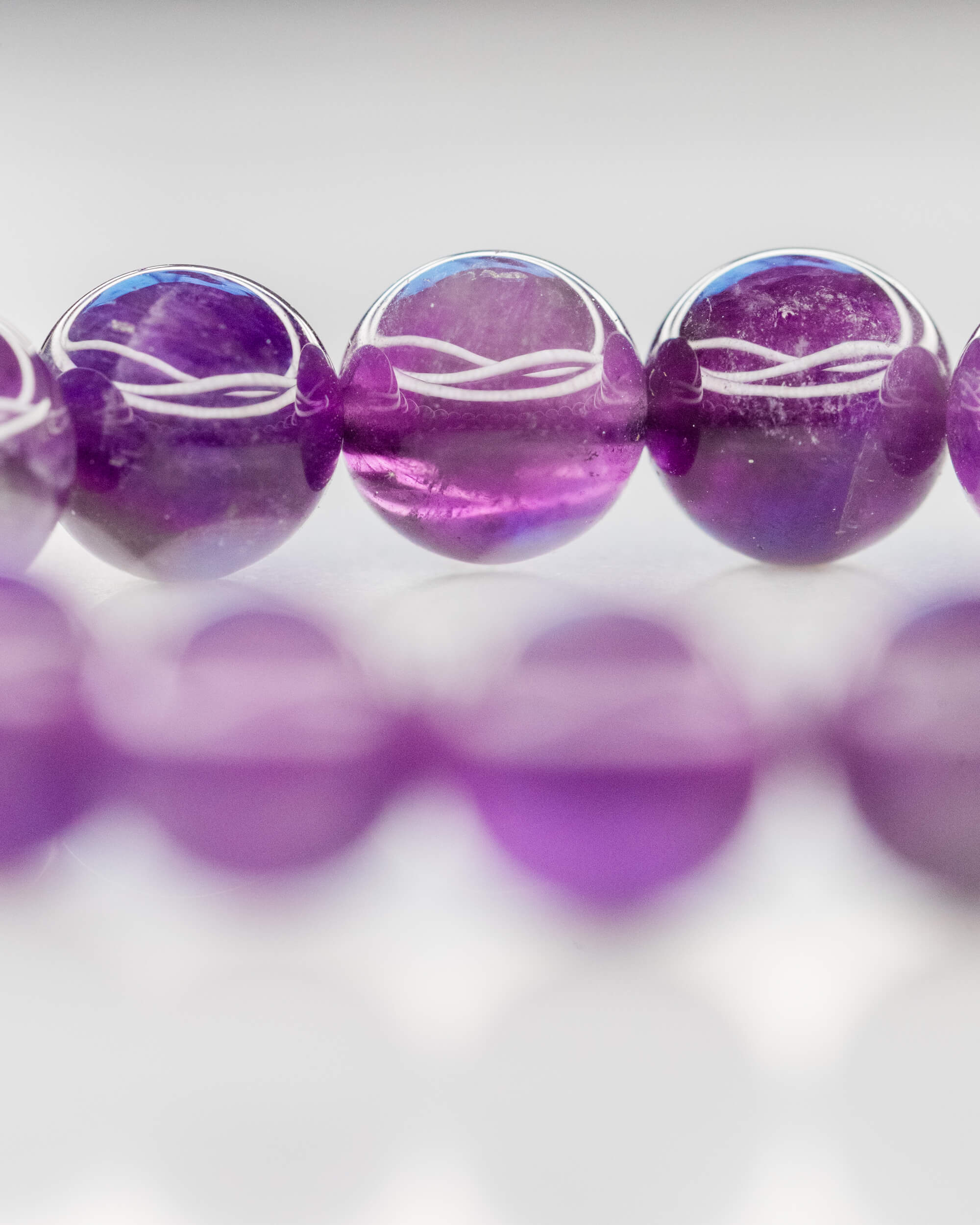 Pulsera de Amatista 💜🛡️🔄 (8 mm) Protección, Purificación y Transmutación