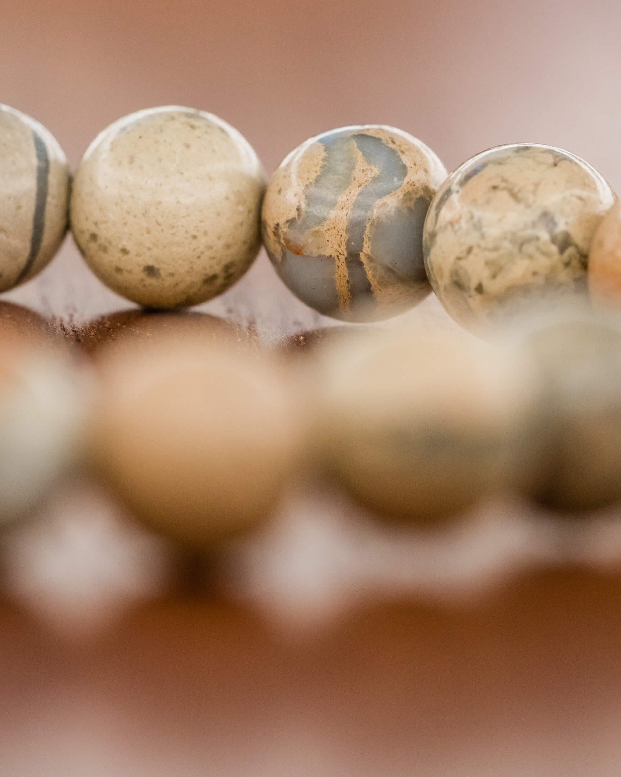 Pulsera de Shoushan 🌎🤝😌 (8 mm) Unidad y Aceptación