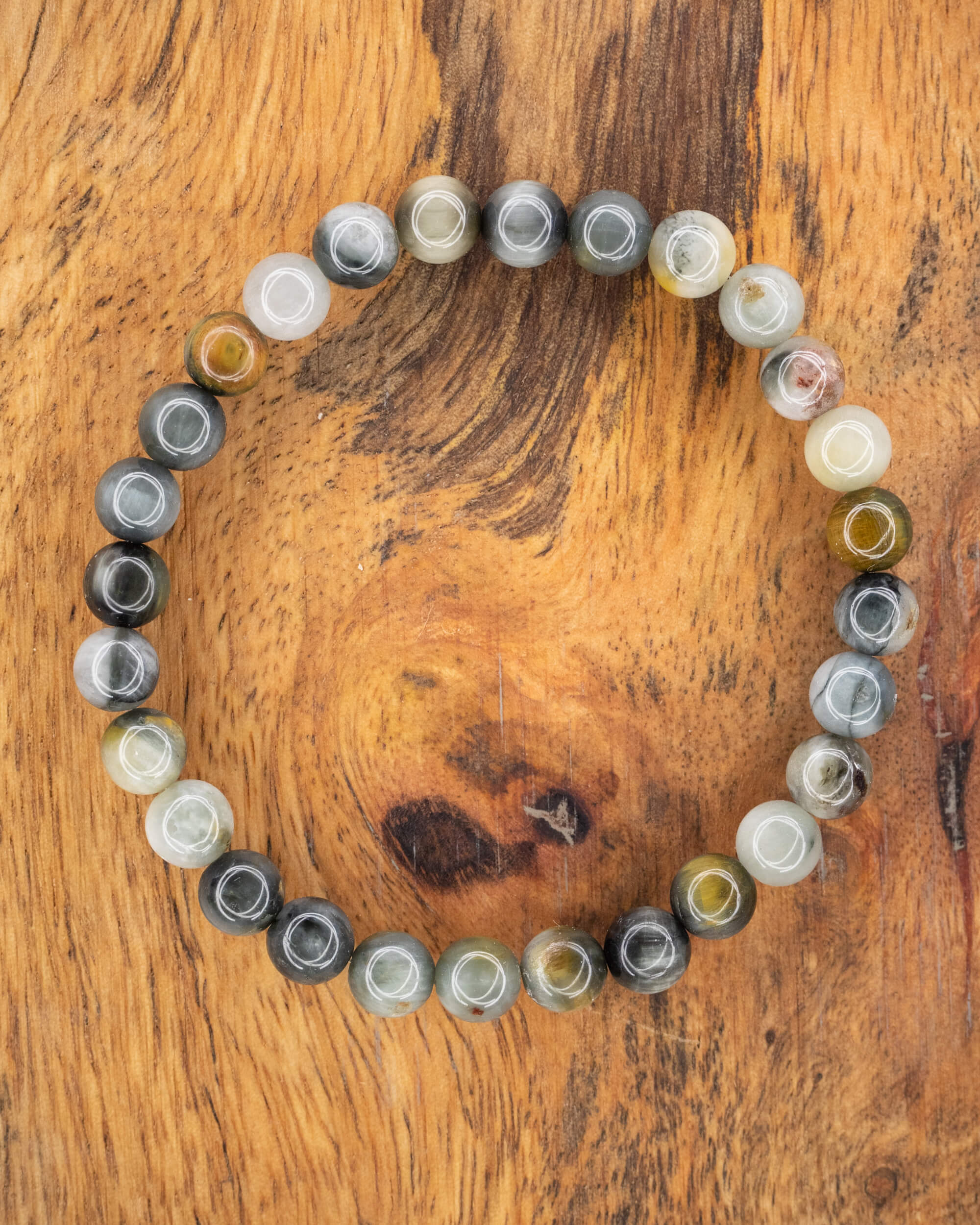 Pulsera de Ojo de Halcón 👁️⚡🦅 (6 mm) Clarividencia y Liberación Emocional