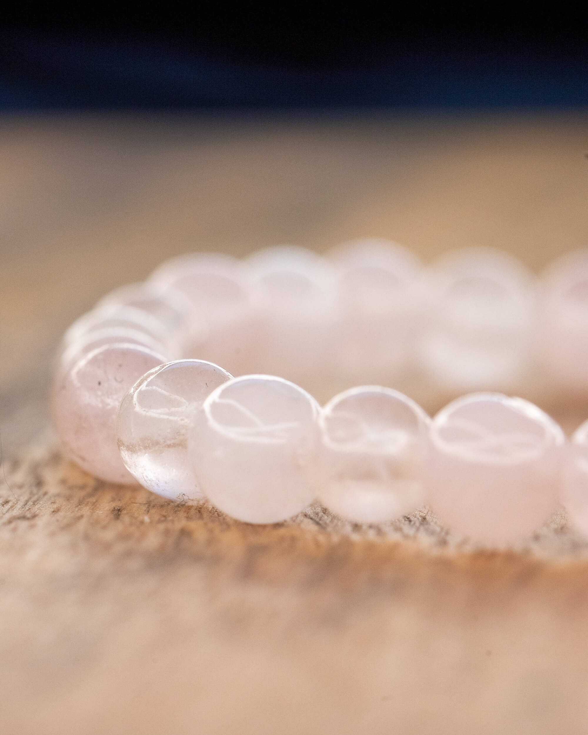 Pulsera de Cuarzo Rosa 🌸💕💫 (6 mm) Amor y Calma