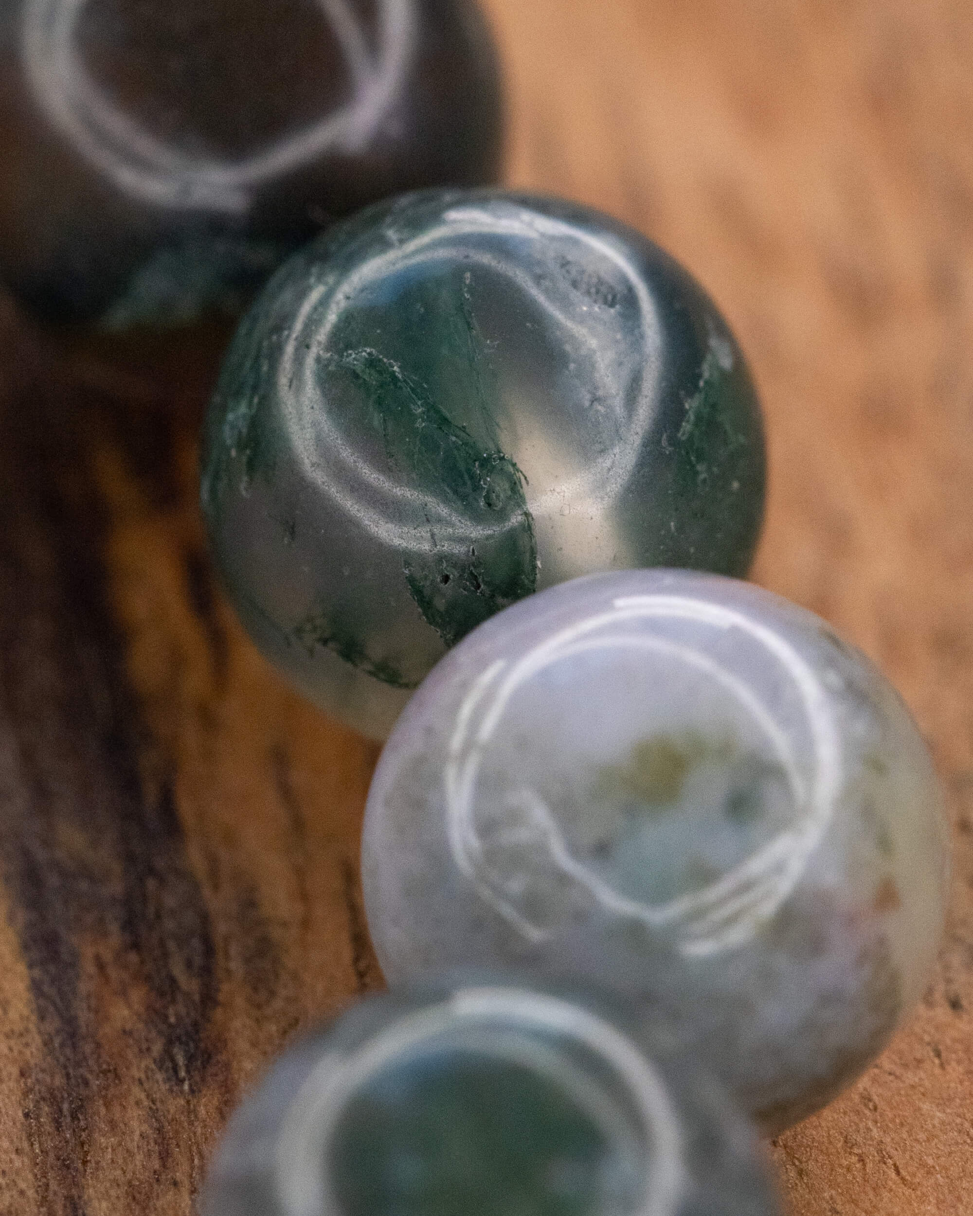 Pulsera de Ágata Musgosa 🌿⚖️🏔️ (8 mm) Equilibrio, Estabilidad y Conexión con la Tierra